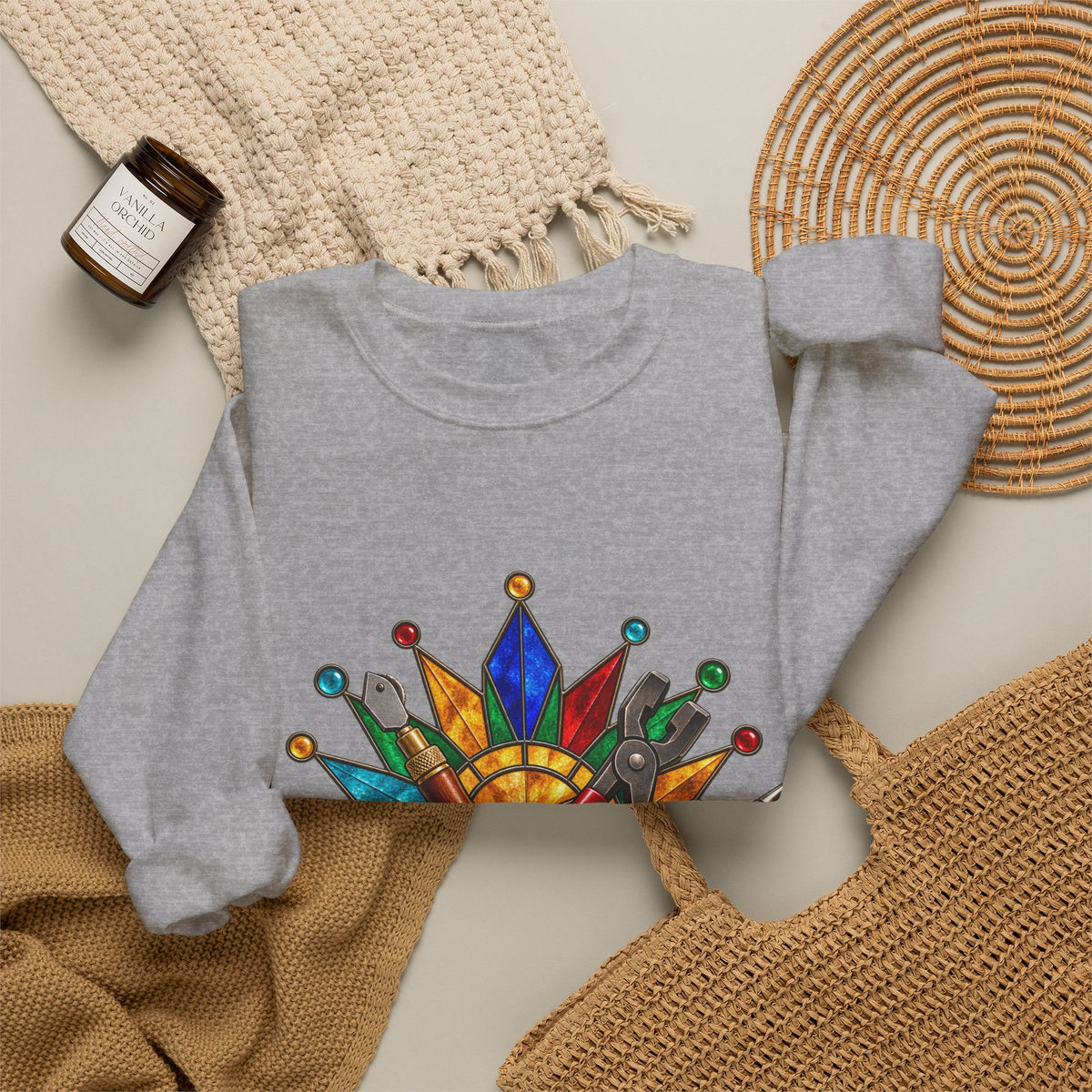 Stained Glass Workshop Tools Sweatshirt