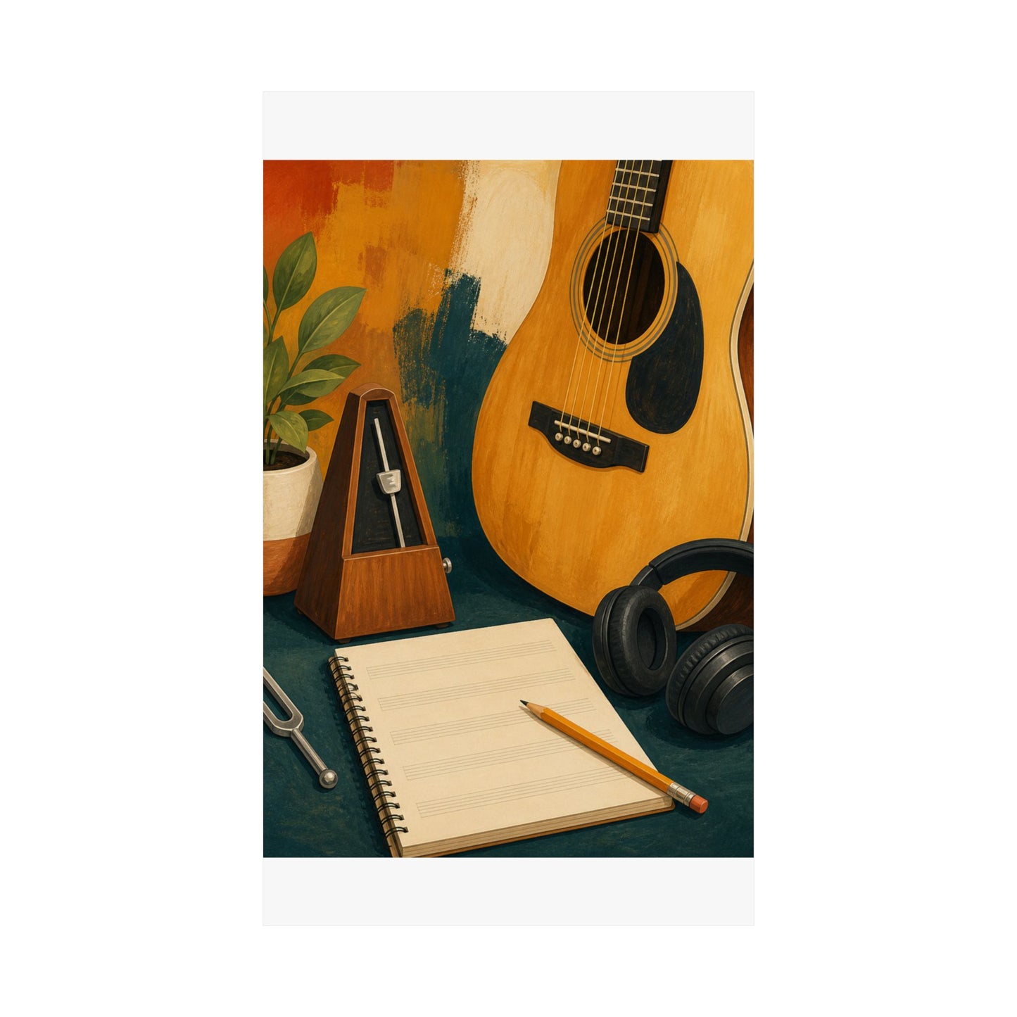 Warm Music Practice Hobby Poster