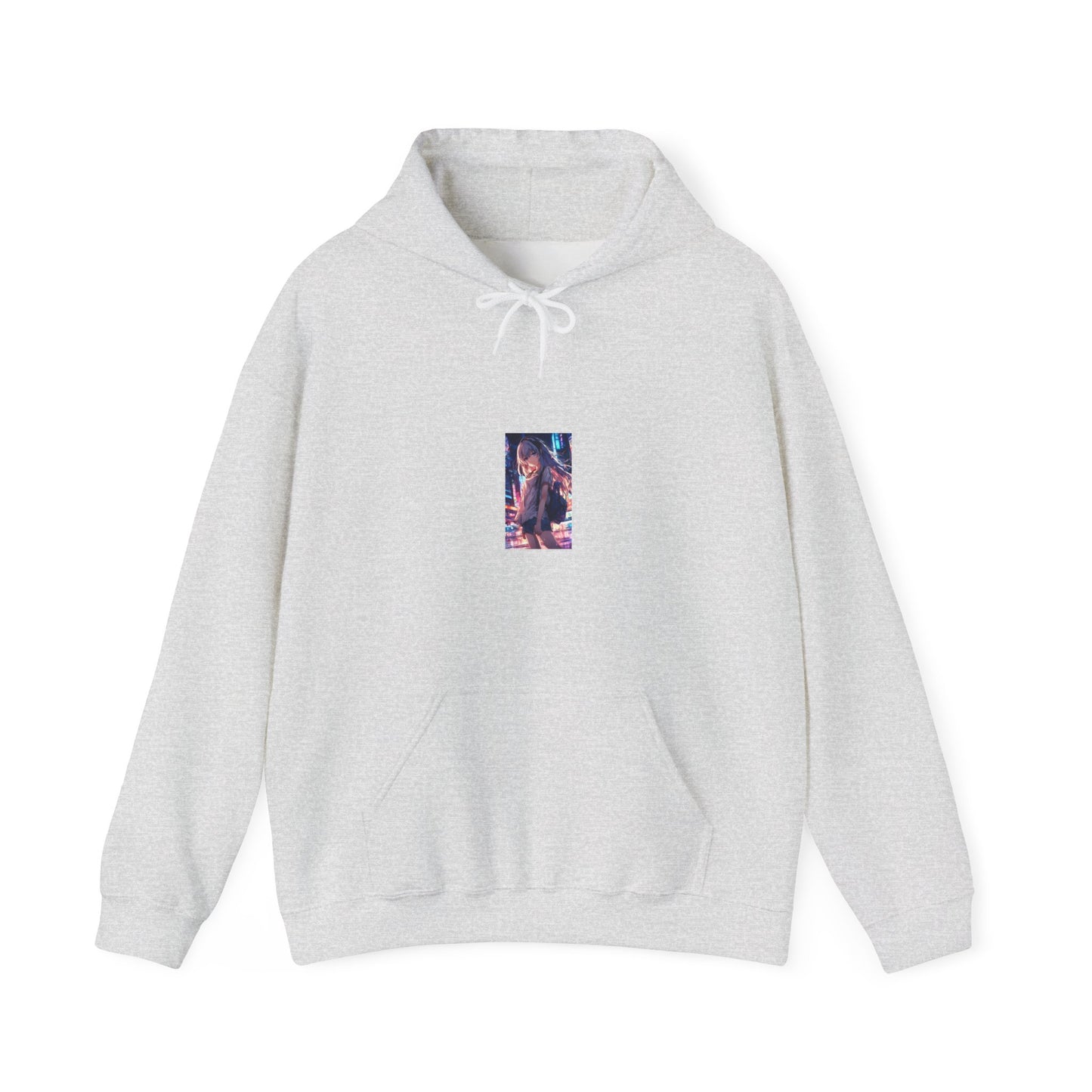 Anime City Night Heroine Portrait Cozy Hoodie