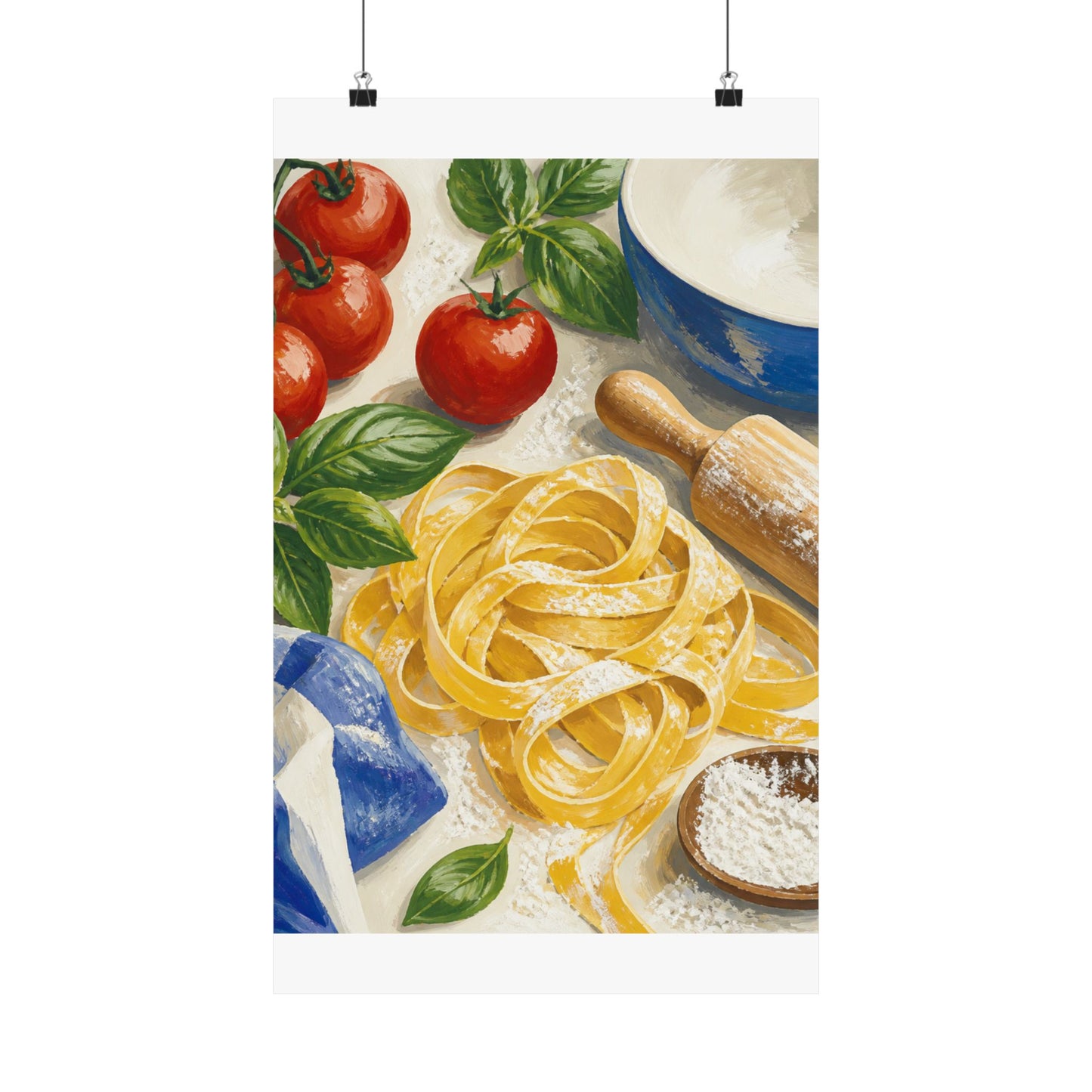 Fresh Pasta Making Kitchen Art Poster