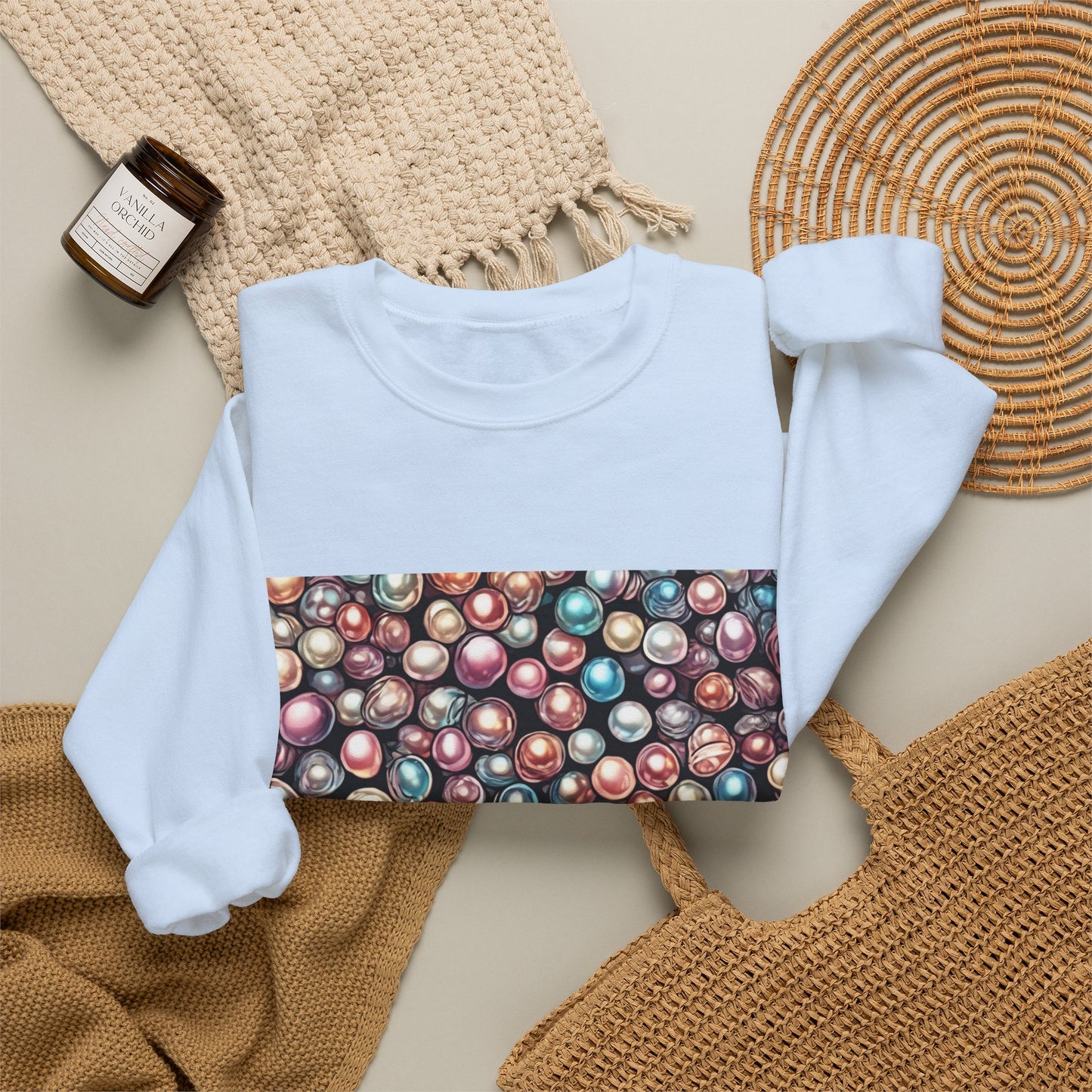 Pearl Bubble Pattern Abstract Gift Art Sweatshirt