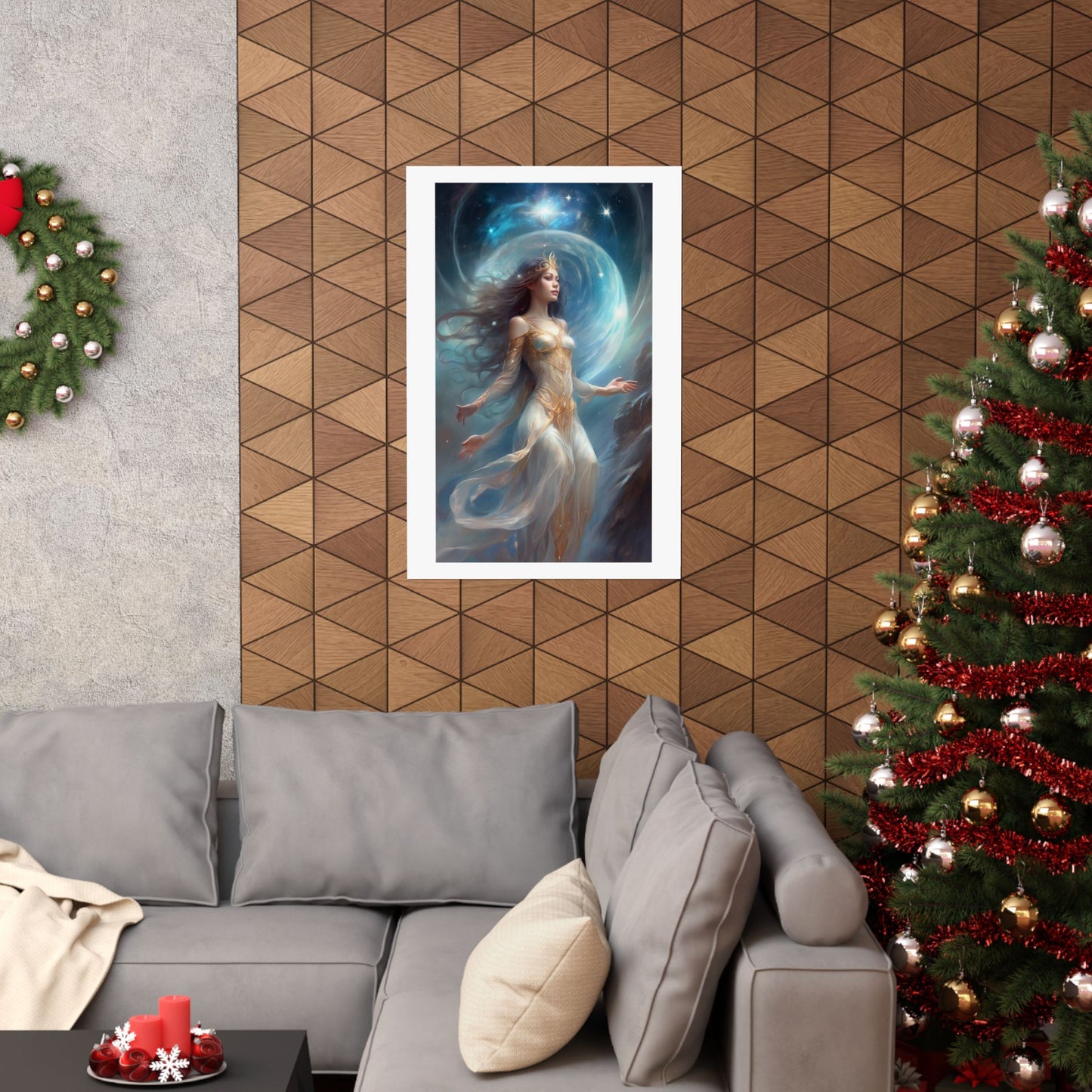 Lunar Celestial Queen Fantasy Portrait Poster