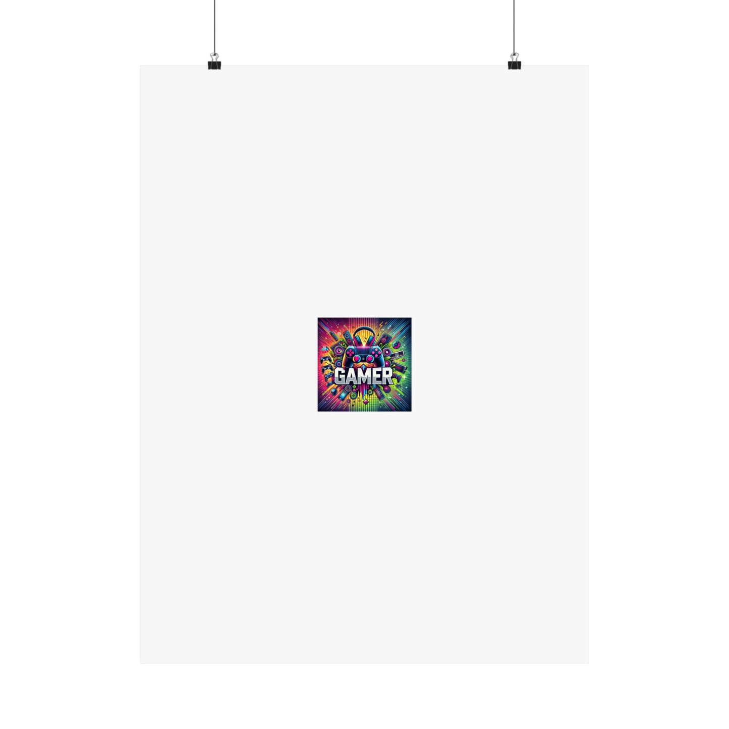 Neon Gamer Energy Retro Arcade Gaming Wall Art Poster