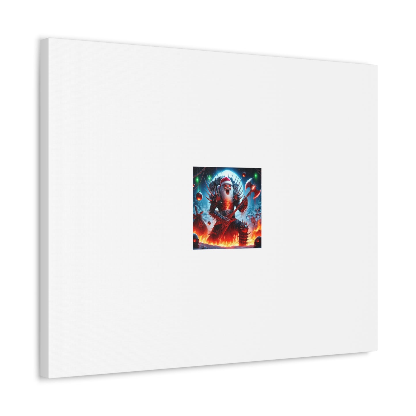 Heavy Metal Santa Holiday Concert Dark Holiday Canvas Art
