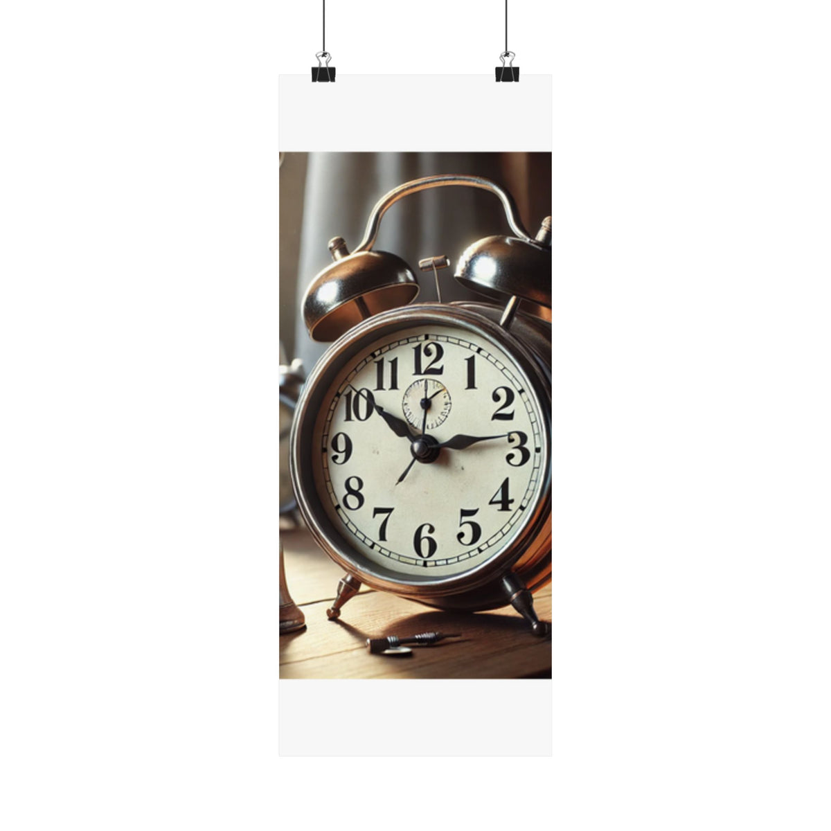 Vintage Alarm Clock Morning Routine Classic Clock Poster