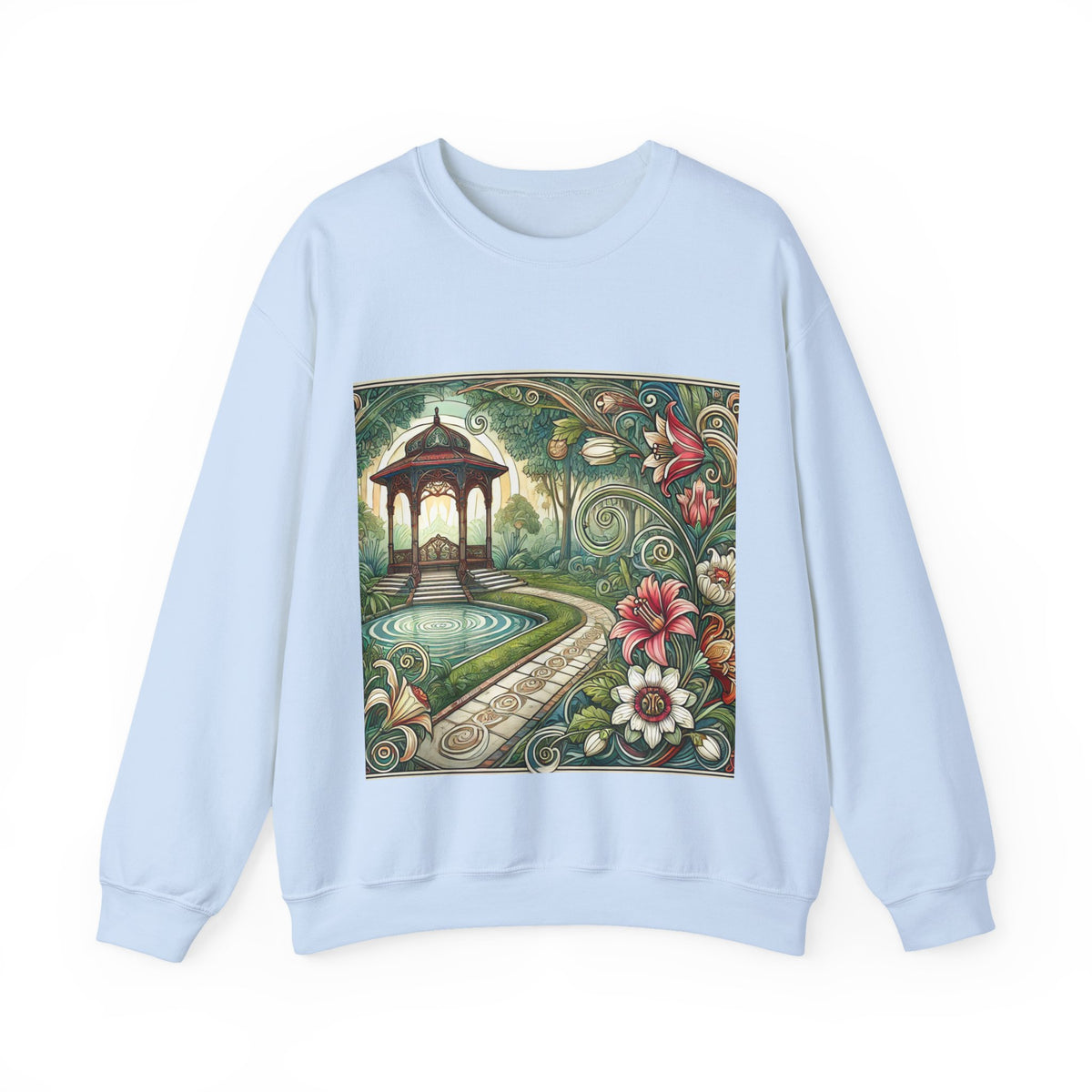 Botanical Gazebo Garden Art Nouveau Sweatshirt