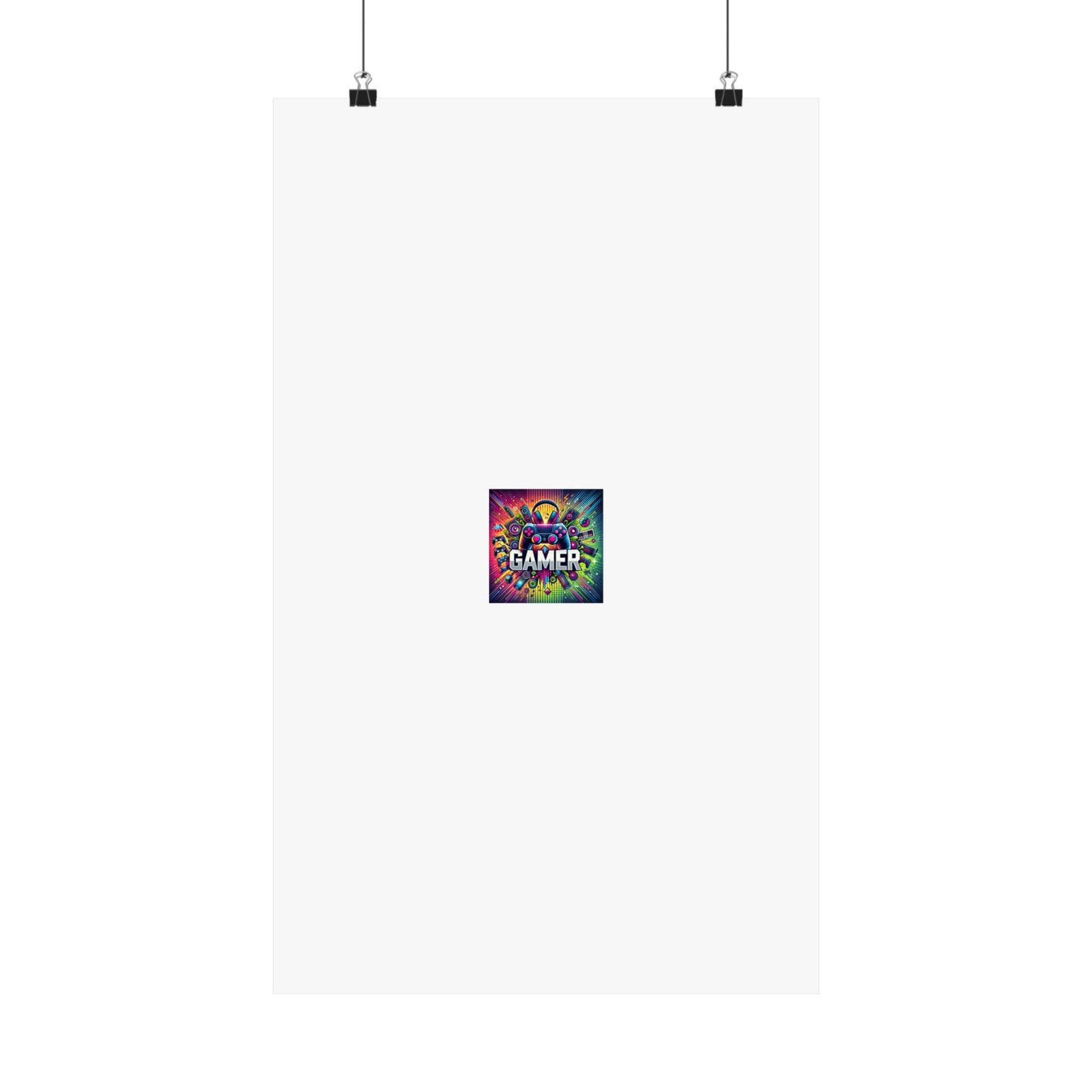 Neon Gamer Energy Retro Arcade Gaming Wall Art Poster