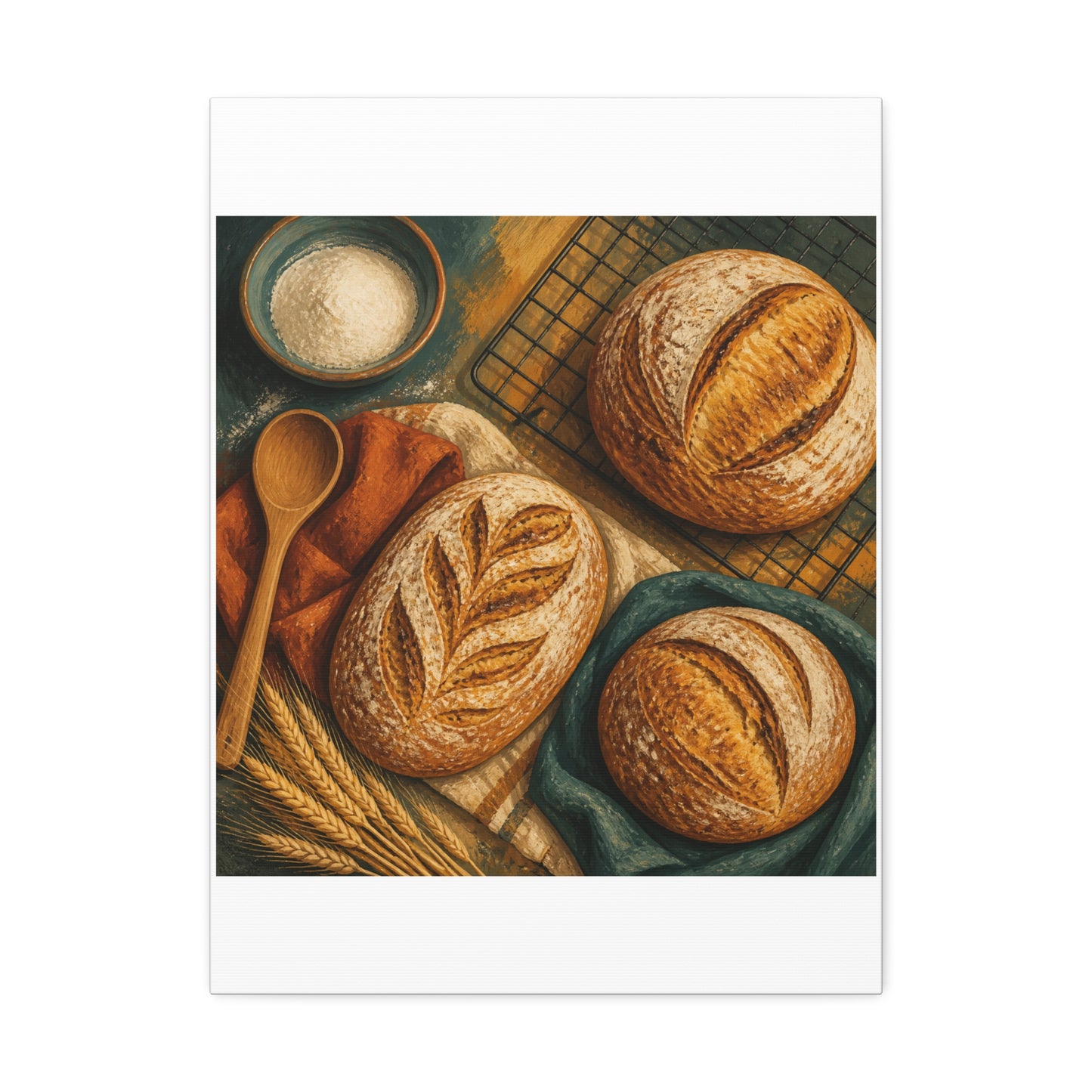 Artisan Bread Baking Still Life Canvas Art