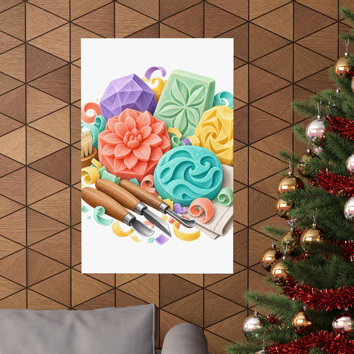 Colorful Soap Carving Workshop Poster