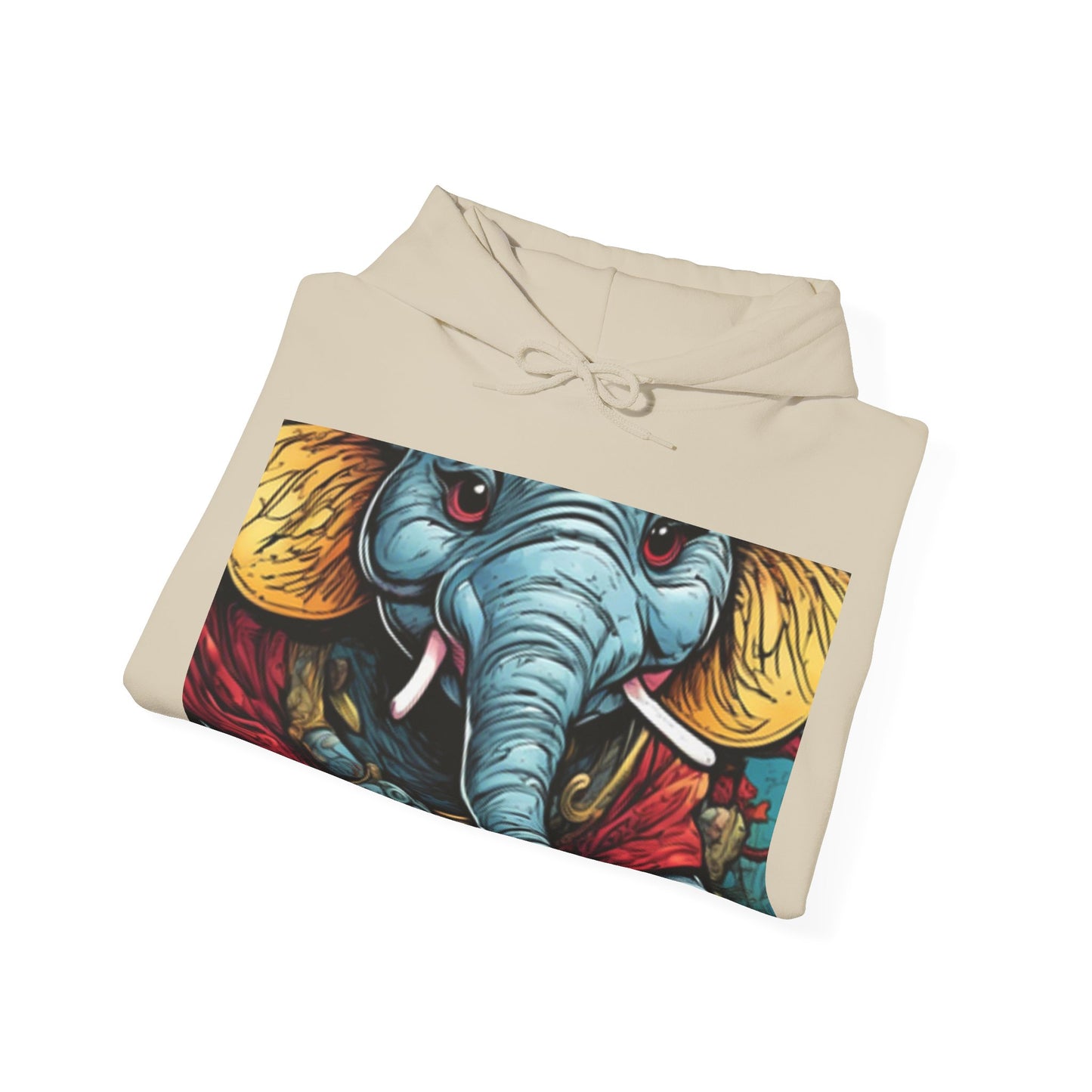 Colorful Elephant Garden Parade Wildlife Animal Art Hoodie
