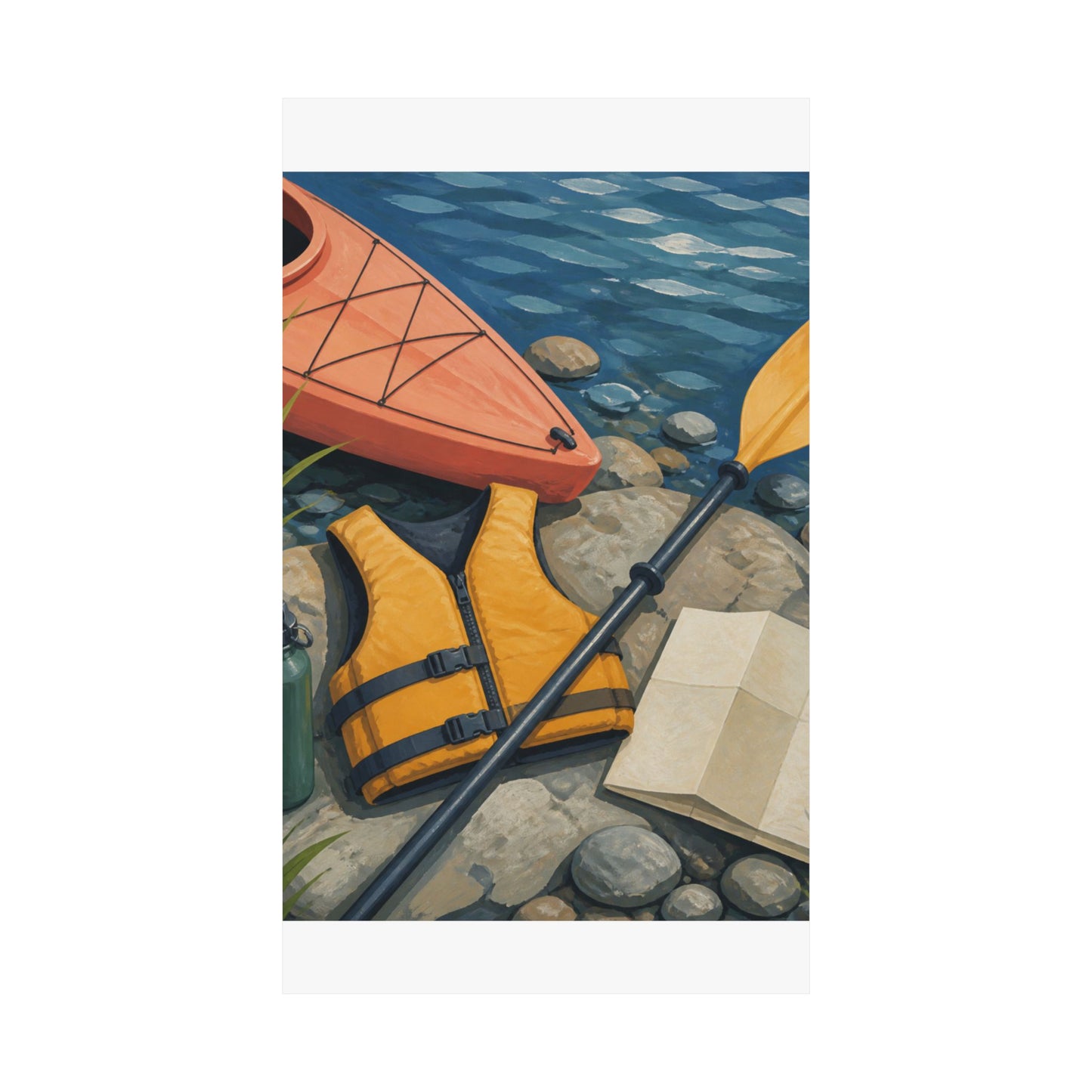 Calm Kayaking Adventure Art Poster