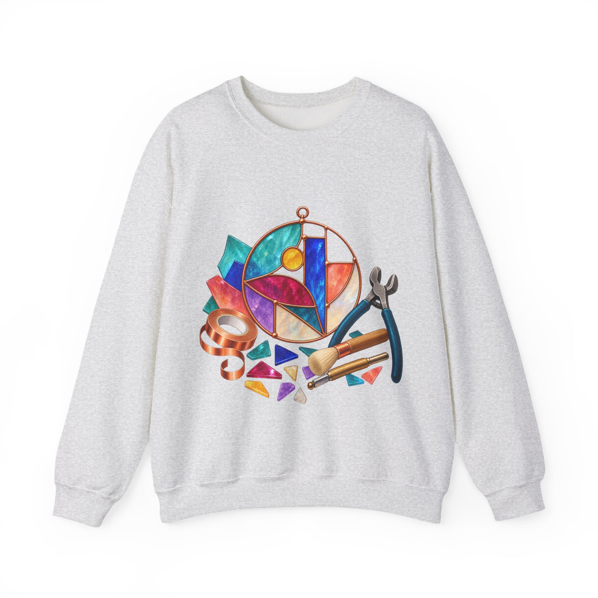 Abstract Stained Glass Suncatcher Workshop Sweatshirt