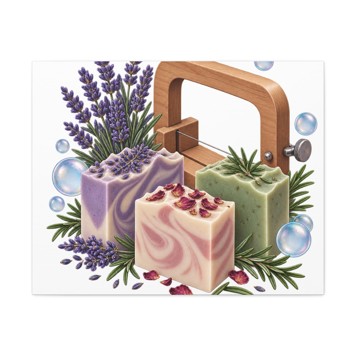 Botanical Soap Making Lavender and Herbs Canvas