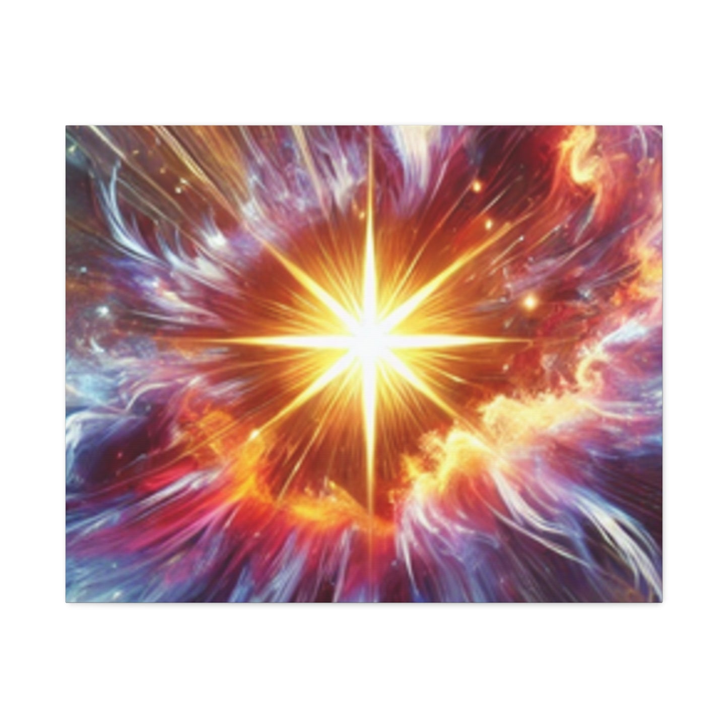 Cosmic Starburst Energy Abstract Space Canvas Wall Art Gift