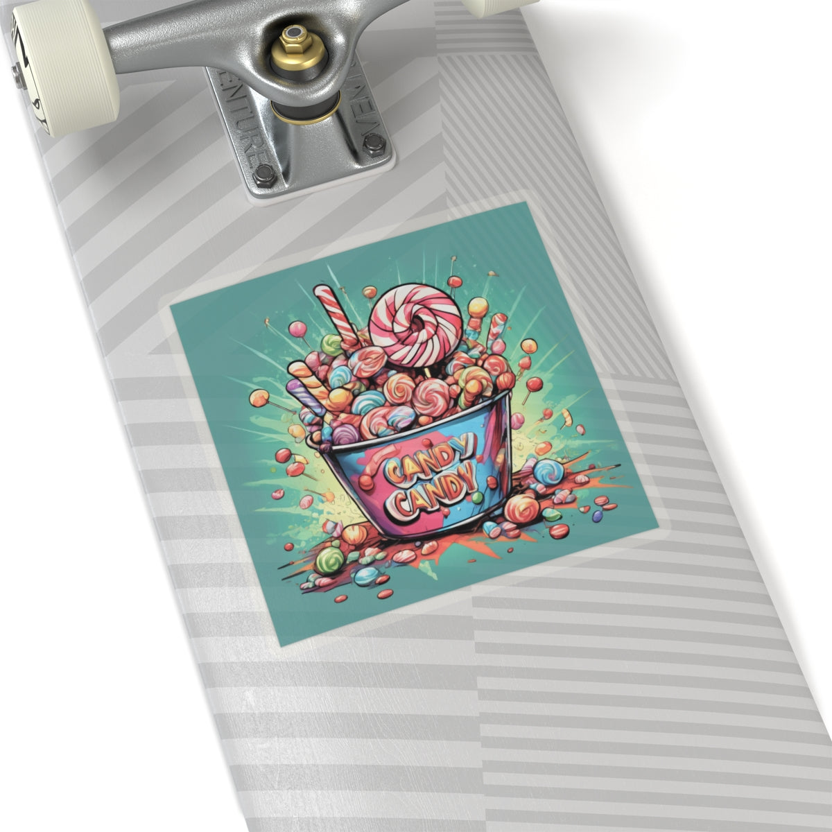Holiday Candy Bucket Sweets Gift Art Sticker