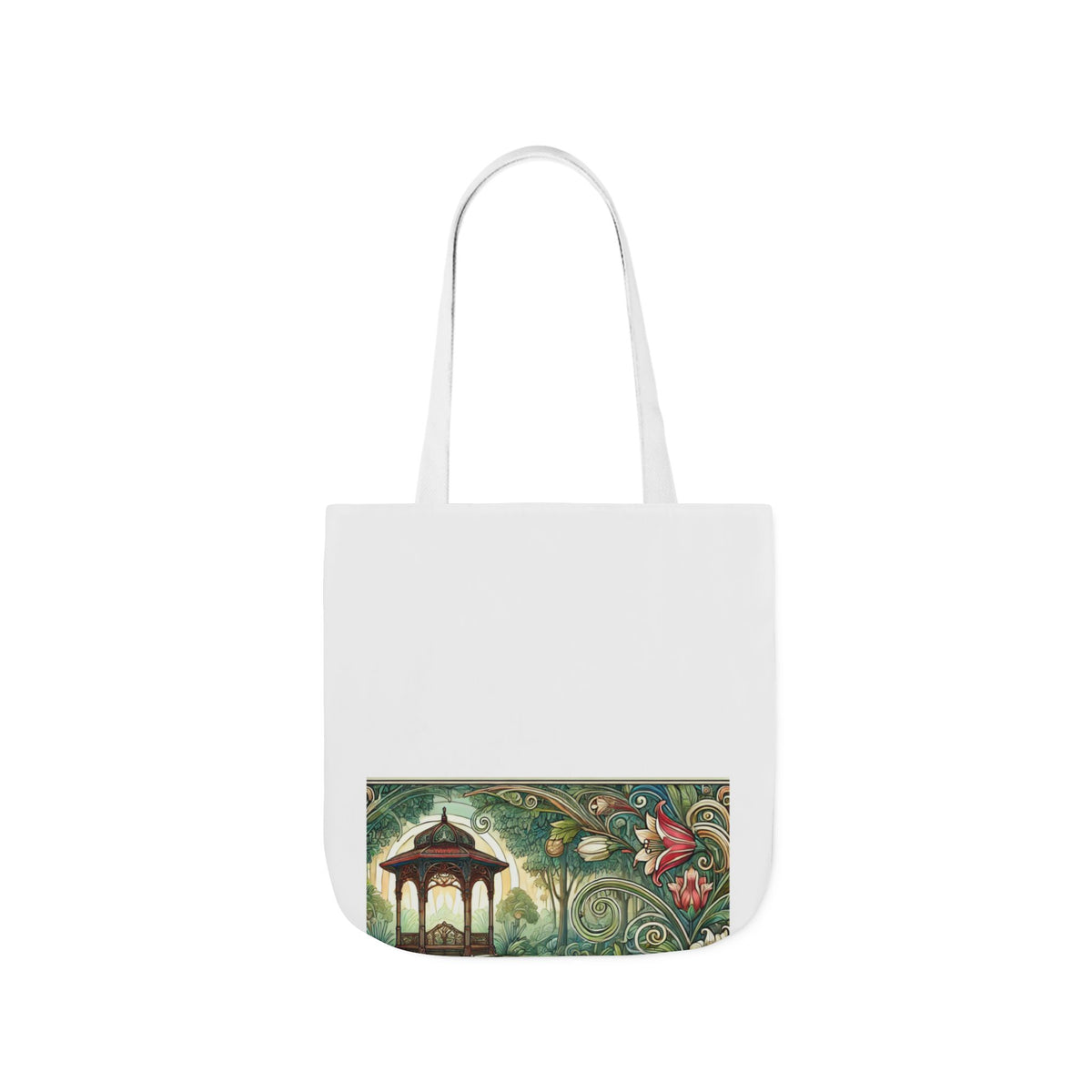 Botanical Gazebo Garden Art Nouveau Canvas Tote Bag