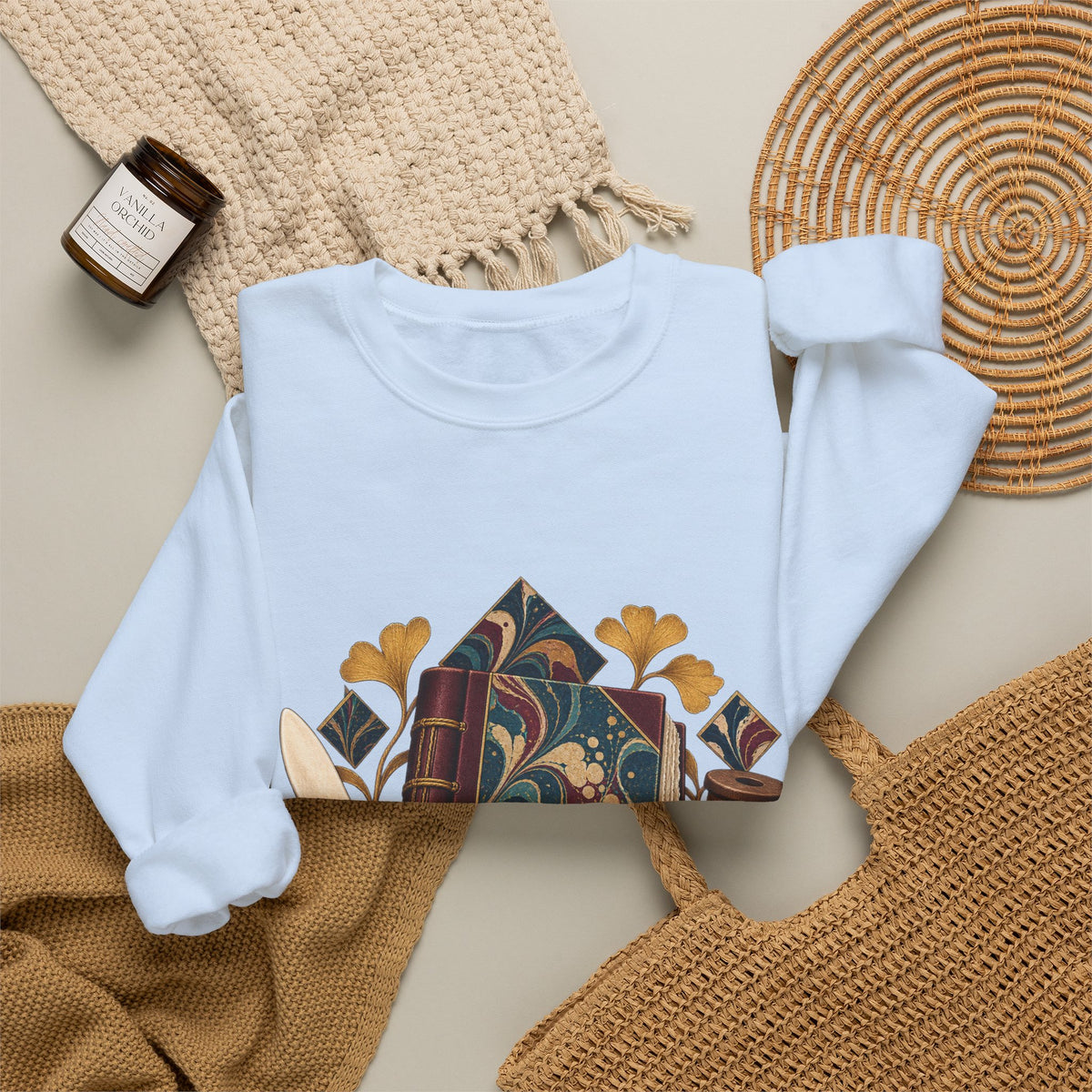 Traditional Marbled Bookbinding Workshop Sweatshirt