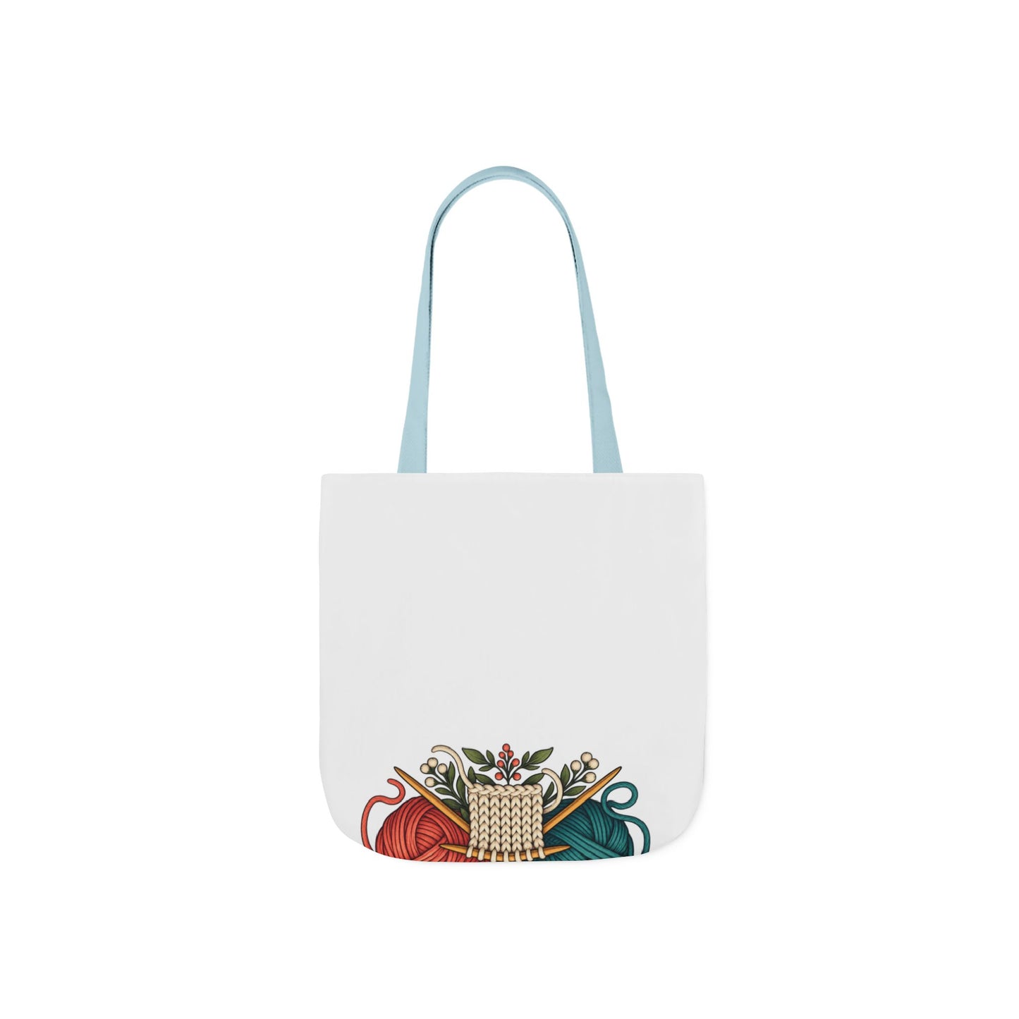 Retro Yarn and Knitting Botanical Art Tote Bag