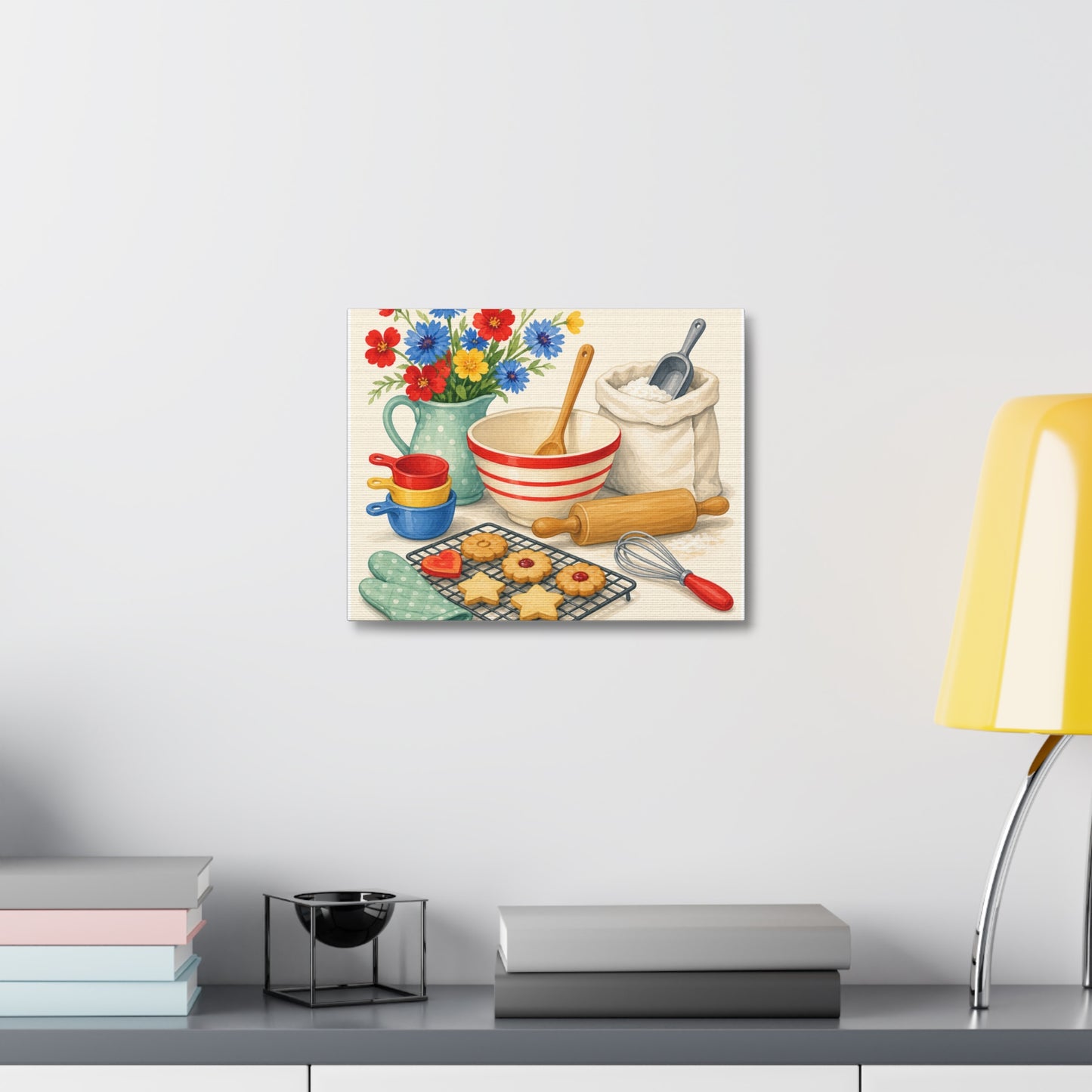 Cheerful Home Baking Hobby Canvas Art