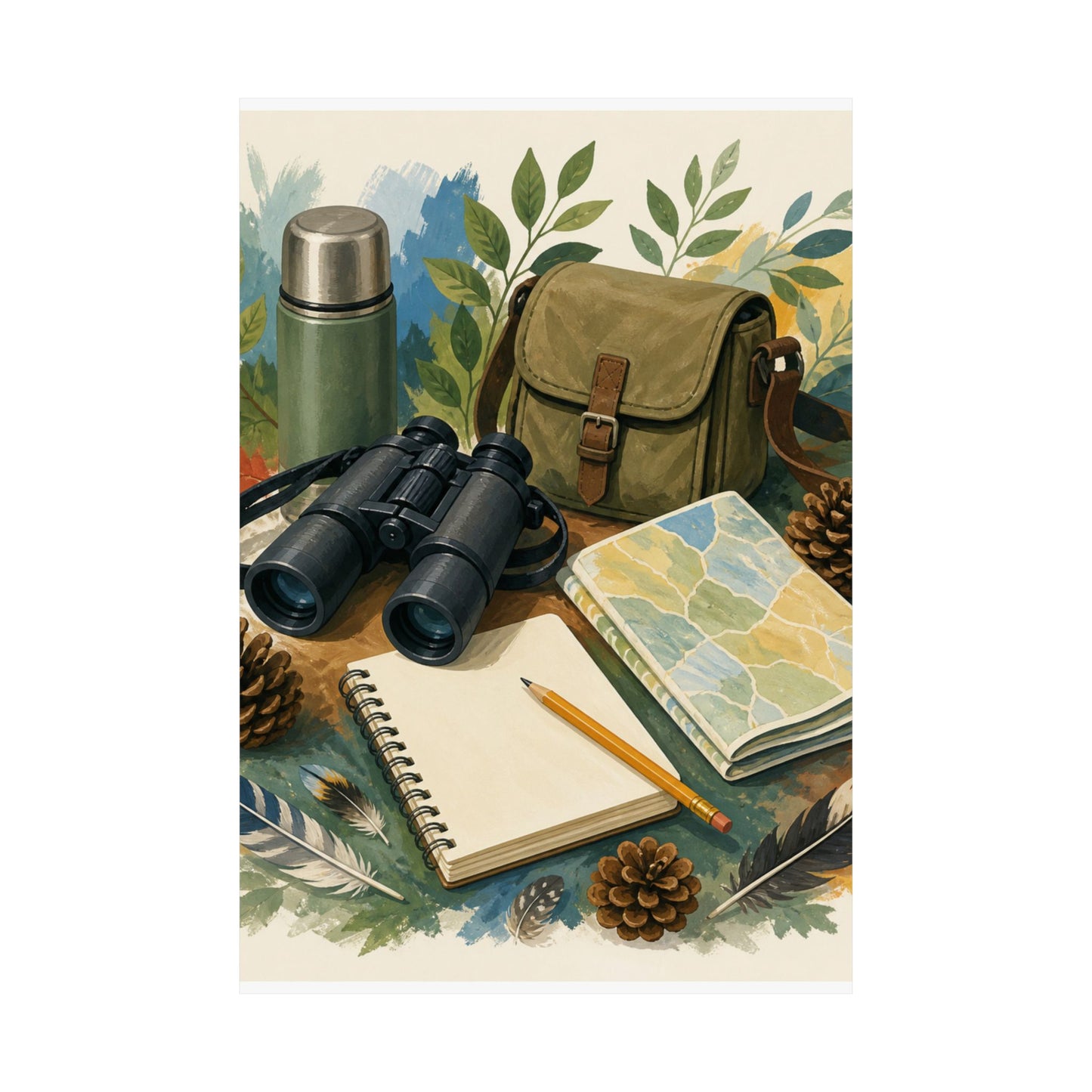 Peaceful Birdwatching Hobby Art Poster