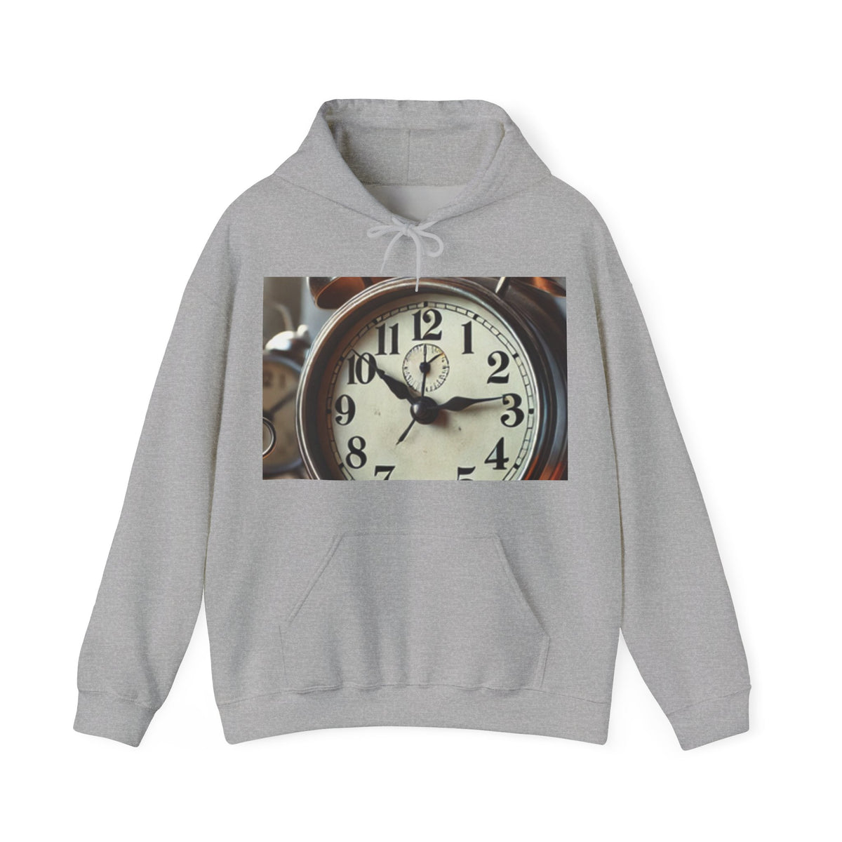 Vintage Alarm Clock Morning Routine Cozy Hoodie