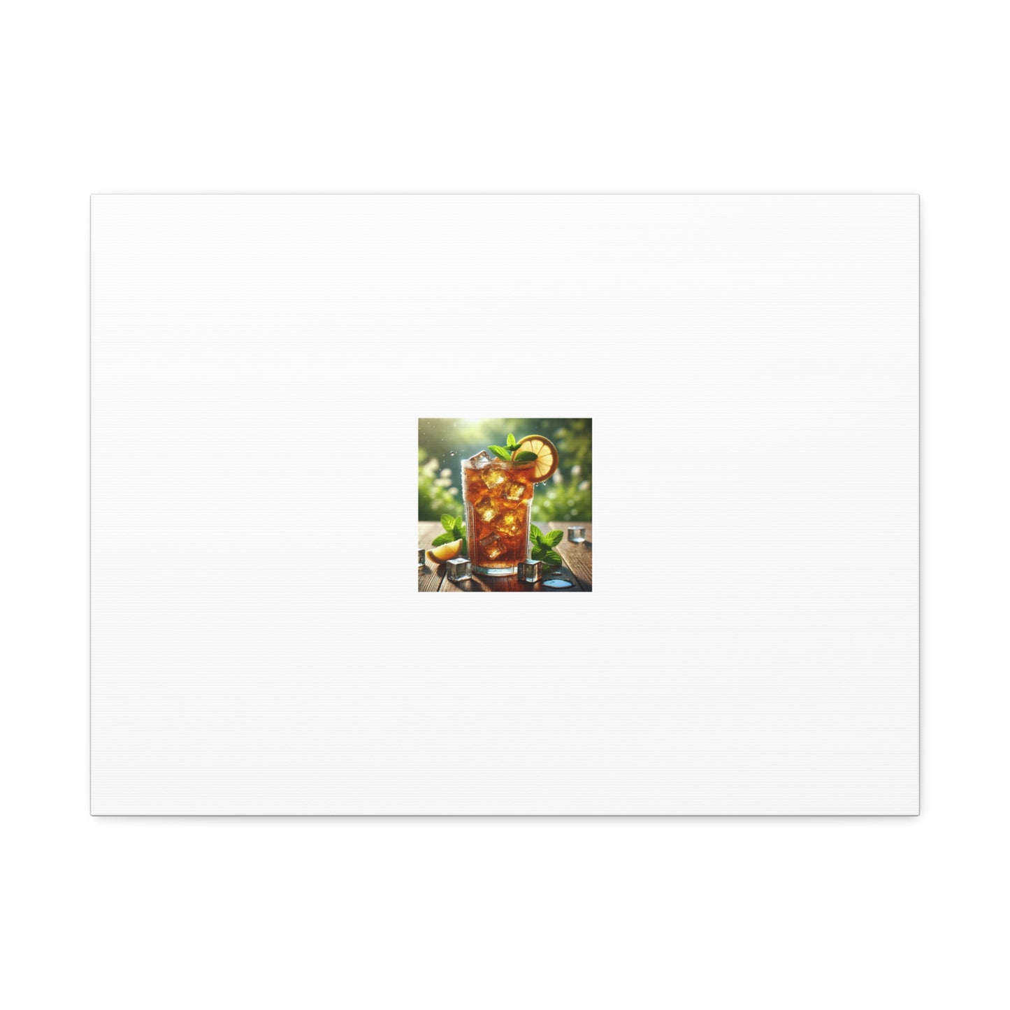 Sunlit Iced Tea Lemon Mint Kitchen Drink Canvas Wall Art
