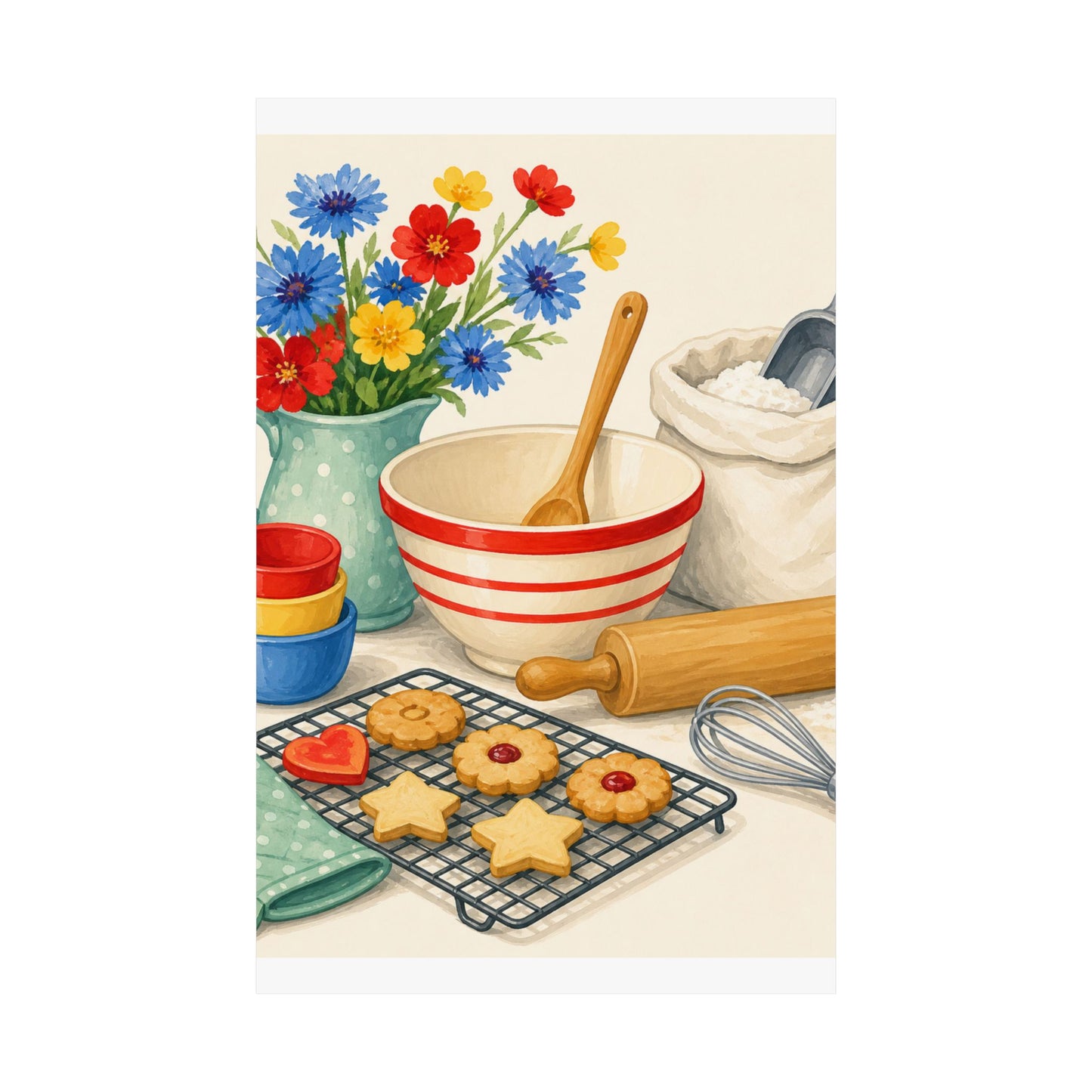 Cheerful Home Baking Hobby Poster