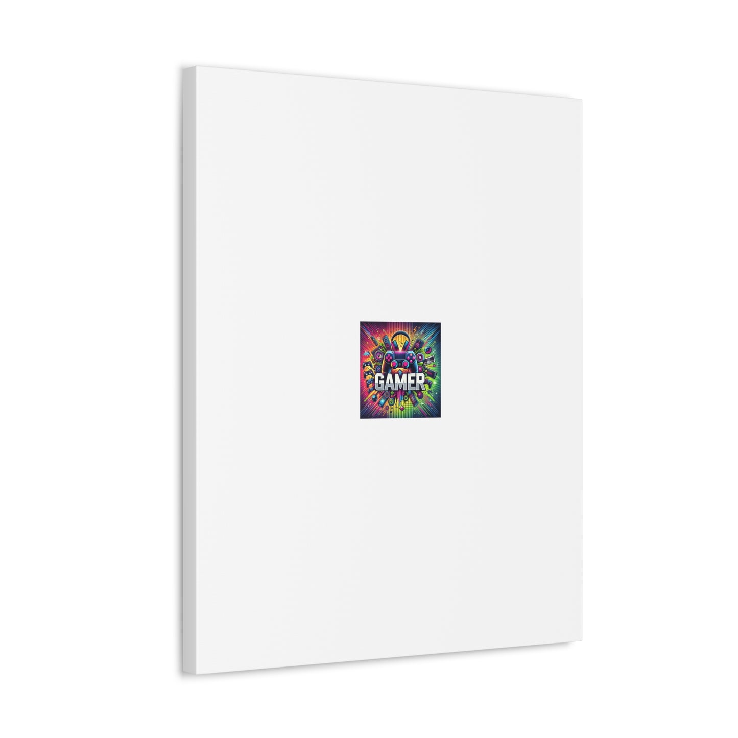 Neon Gamer Energy Retro Arcade Gaming Canvas Wall Art