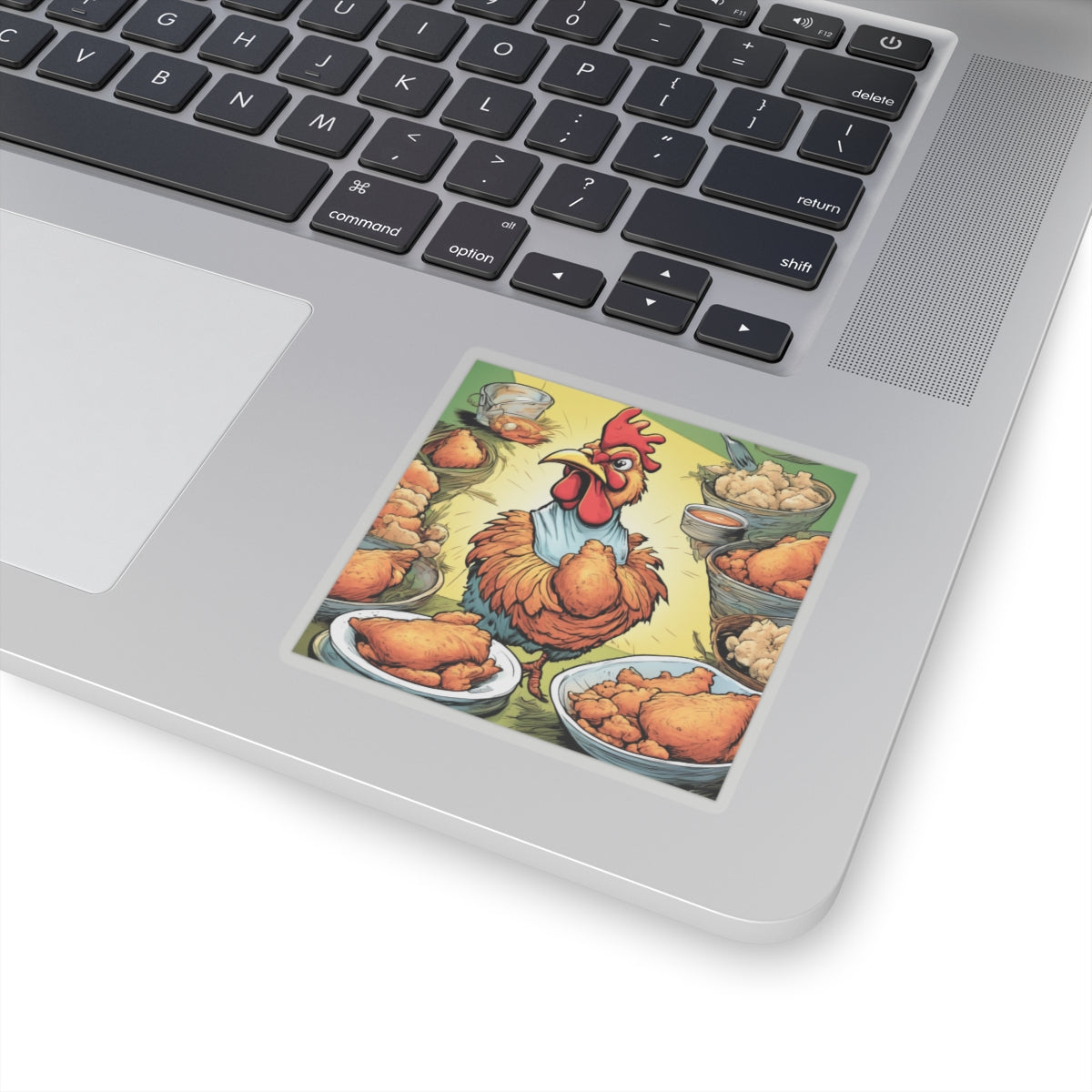 Funny Chicken Fried Food Comfort Food Art Sticker