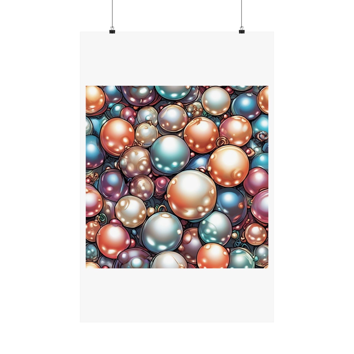 Glossy Orb Marble Abstract Gift Art Poster