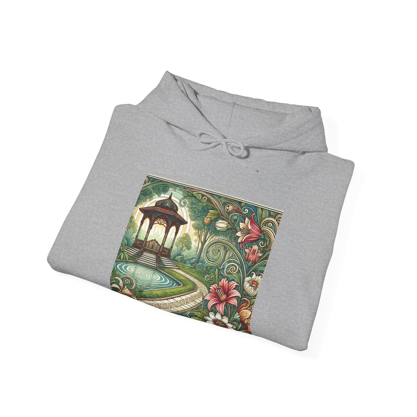 Botanical Gazebo Garden Art Nouveau Hoodie