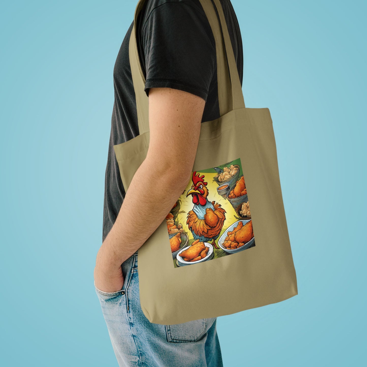 Funny Chicken Fried Food Comfort Food Art Tote Bag