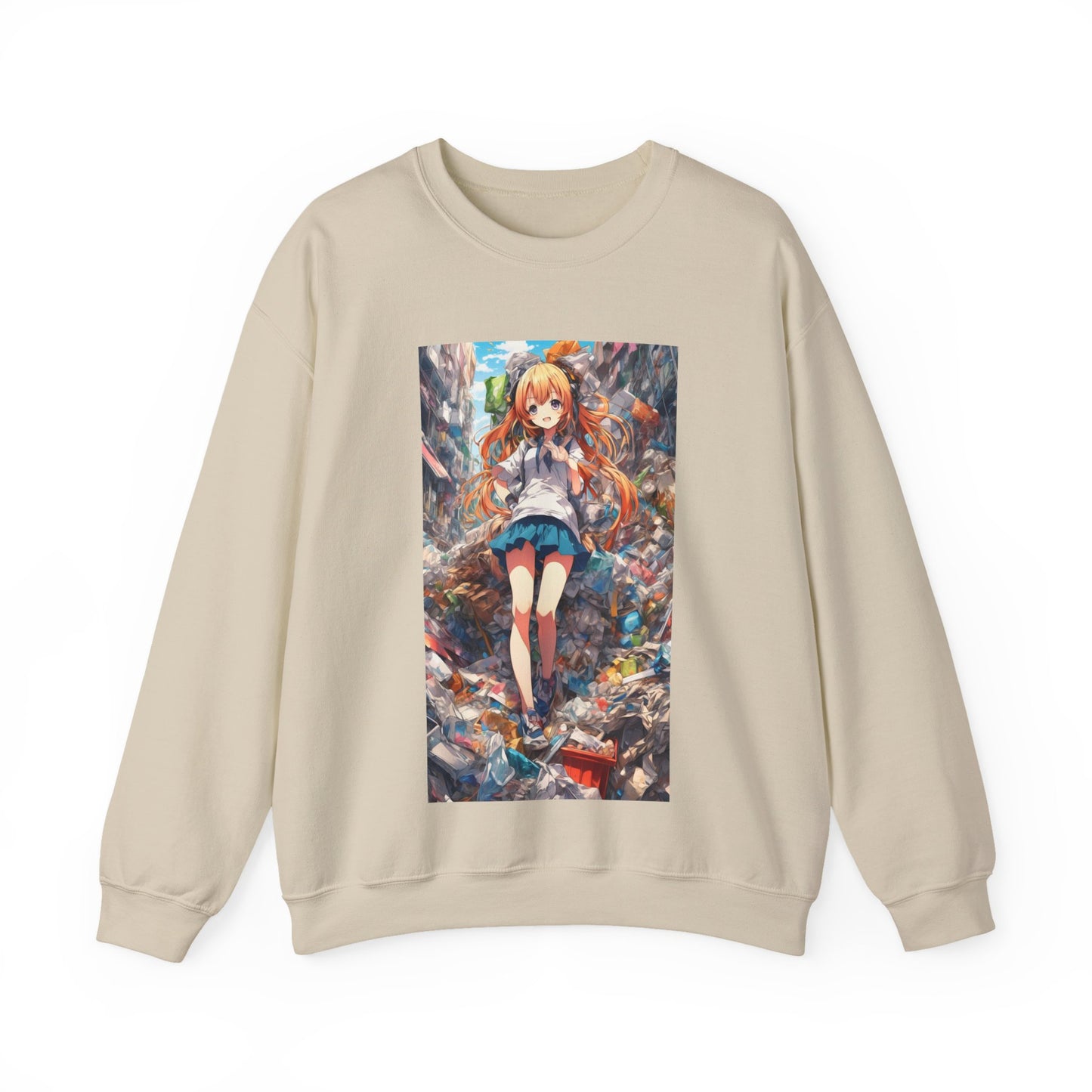 Recycling Rescue Anime Heroine Eco Street Art Sweatshirt