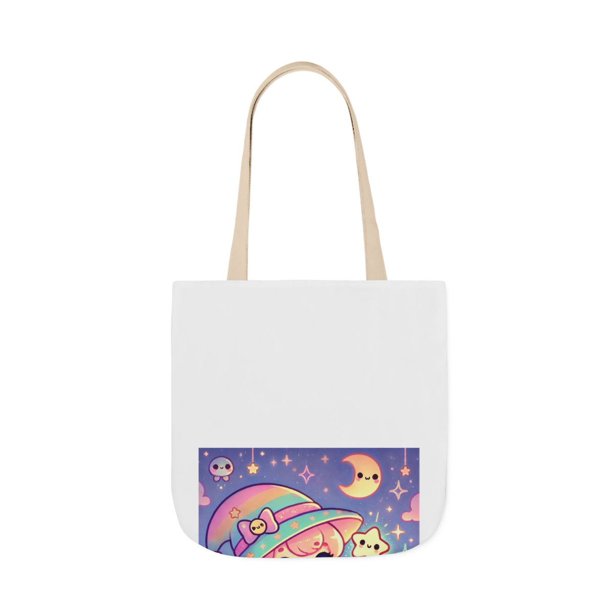 Kawaii Moon Wand Pastel Fantasy Art Canvas Tote Bag