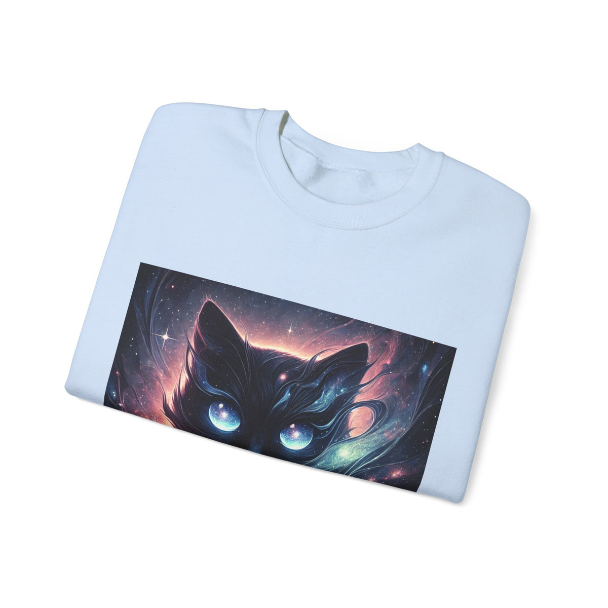 Cosmic Black Cat Galaxy Celestial Sweatshirt