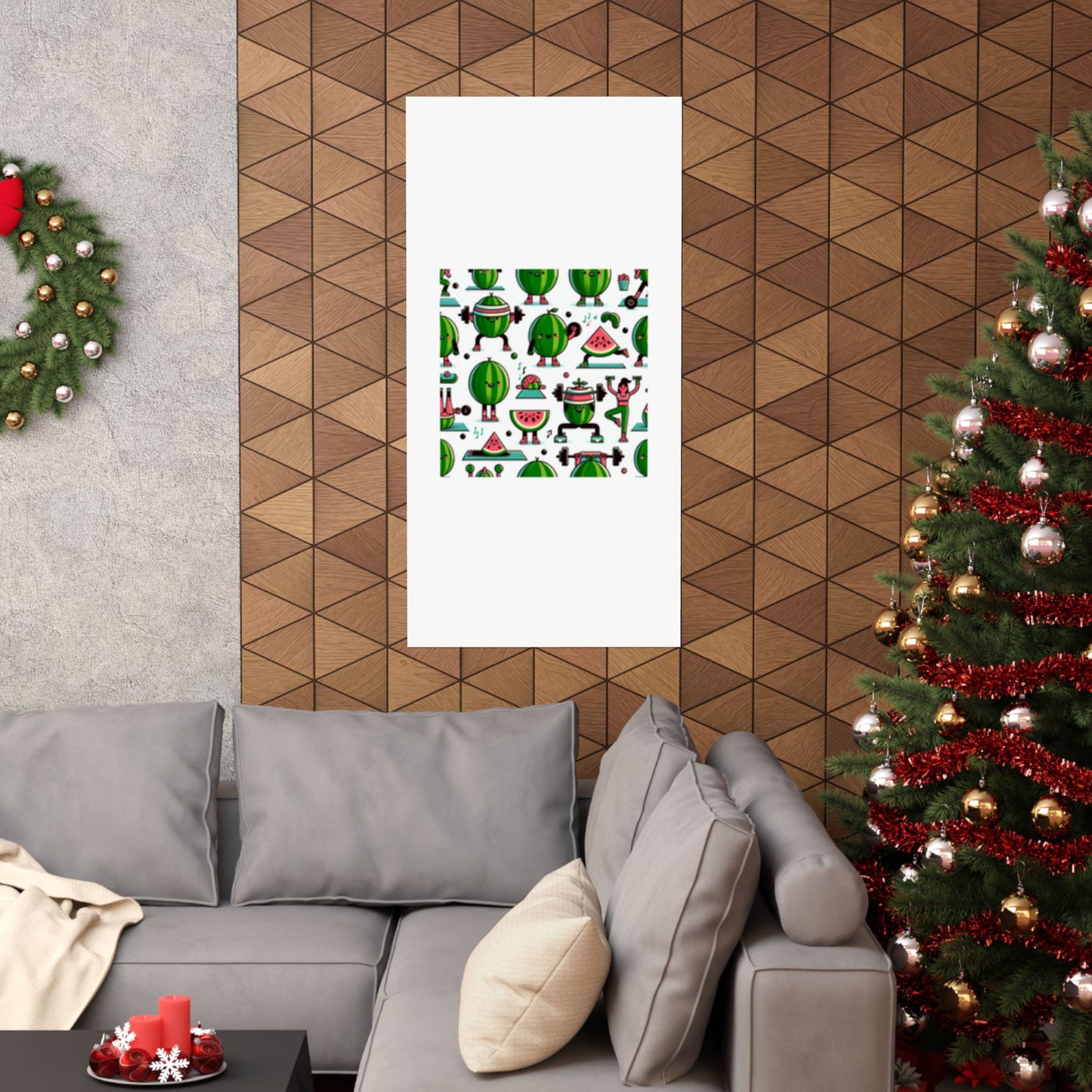 Watermelon Workout Club Cute Food Fitness Wall Art Poster