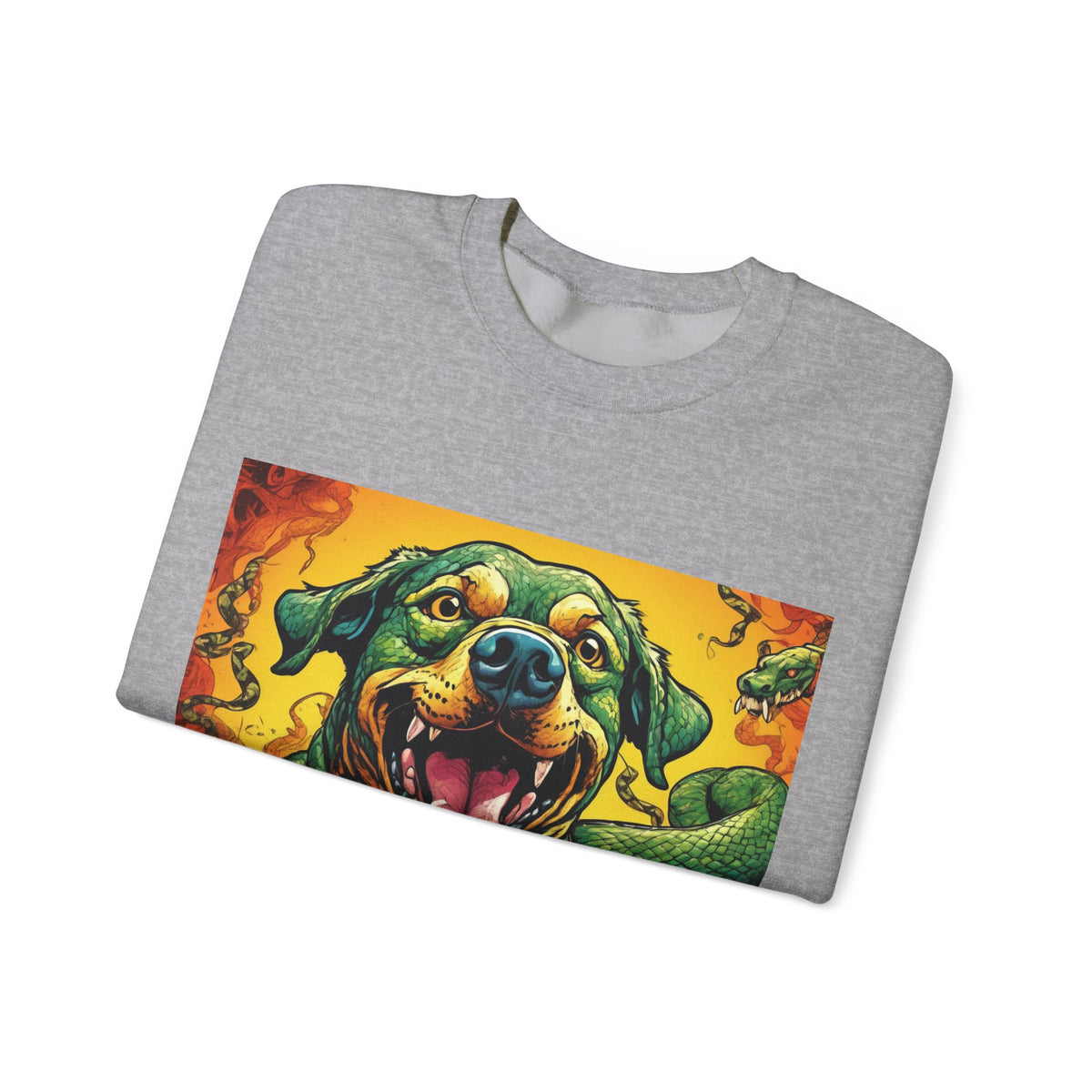 Surreal Serpent Hound Dark Fantasy Art Sweatshirt