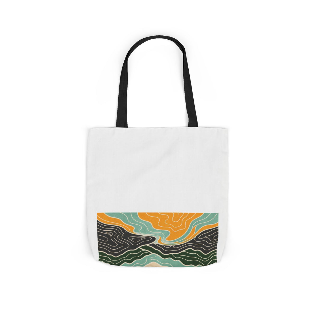 Topographic Sunrise Modern Outdoor Adventure Tote Bag