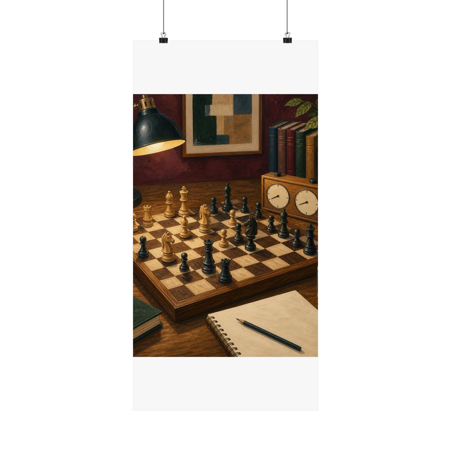 Cozy Chess Strategy Game Hobby Poster
