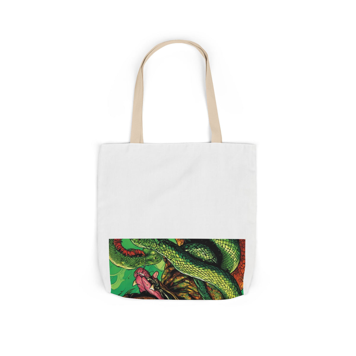 Serpent Guardian Dog Bold Fantasy Creature Tote Bag