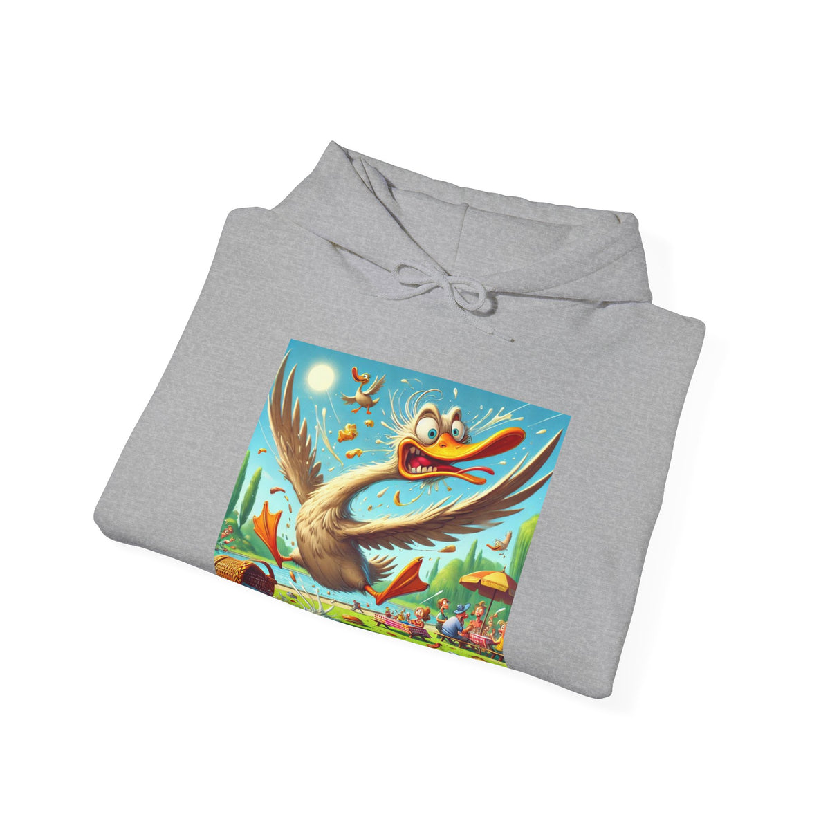 Chaotic Picnic Duck Funny Summer Adventure Hoodie
