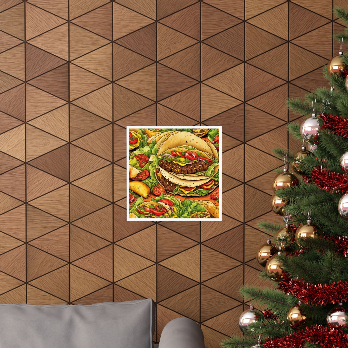 Stacked Taco Fiesta Foodie Gift Art Poster