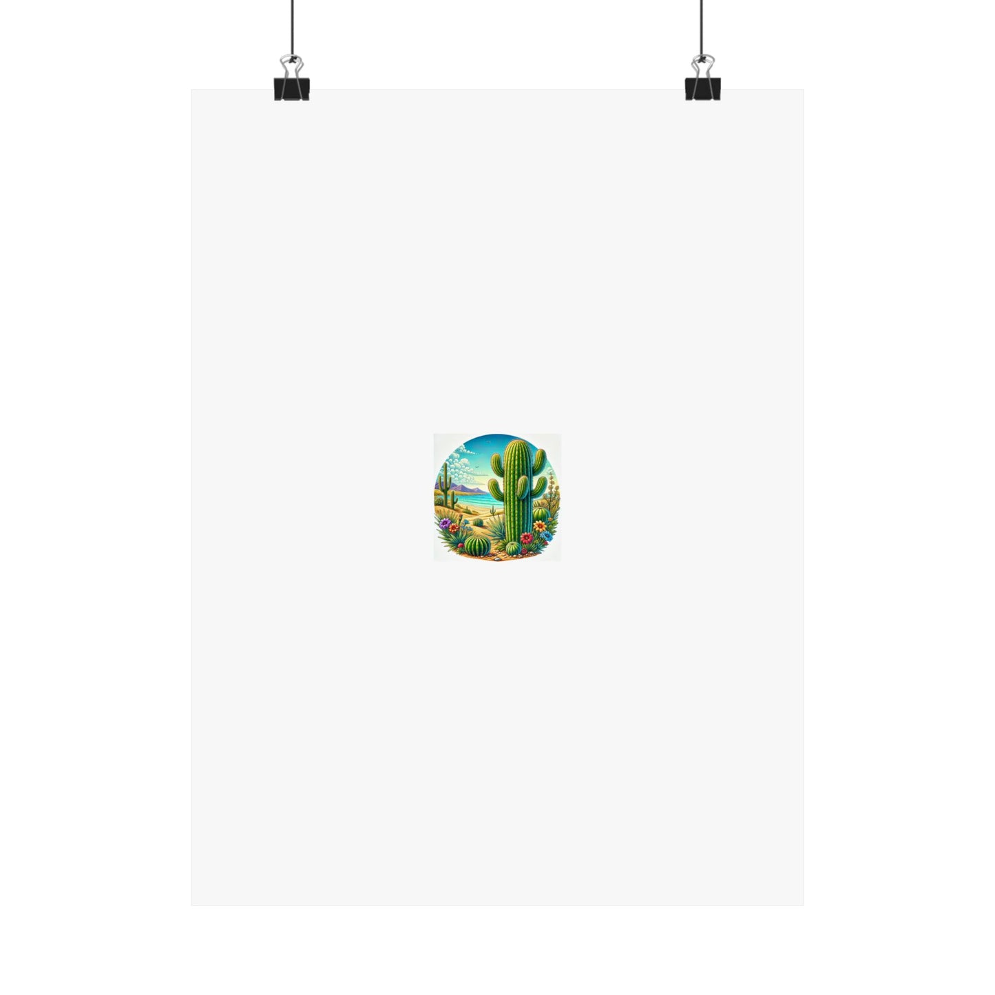Desert Cactus Bloom Garden Poster Botanical Desert Wall Art Gift