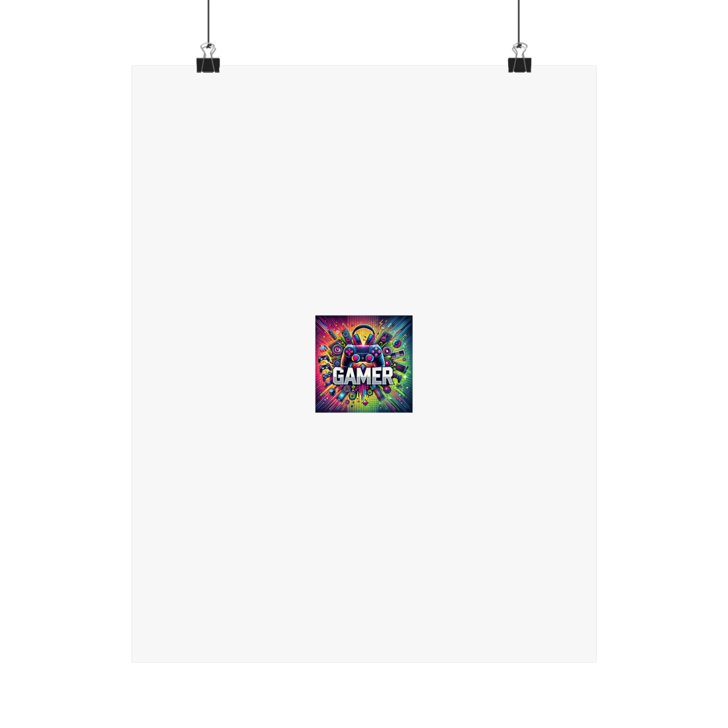 Neon Gamer Energy Retro Arcade Gaming Wall Art Poster