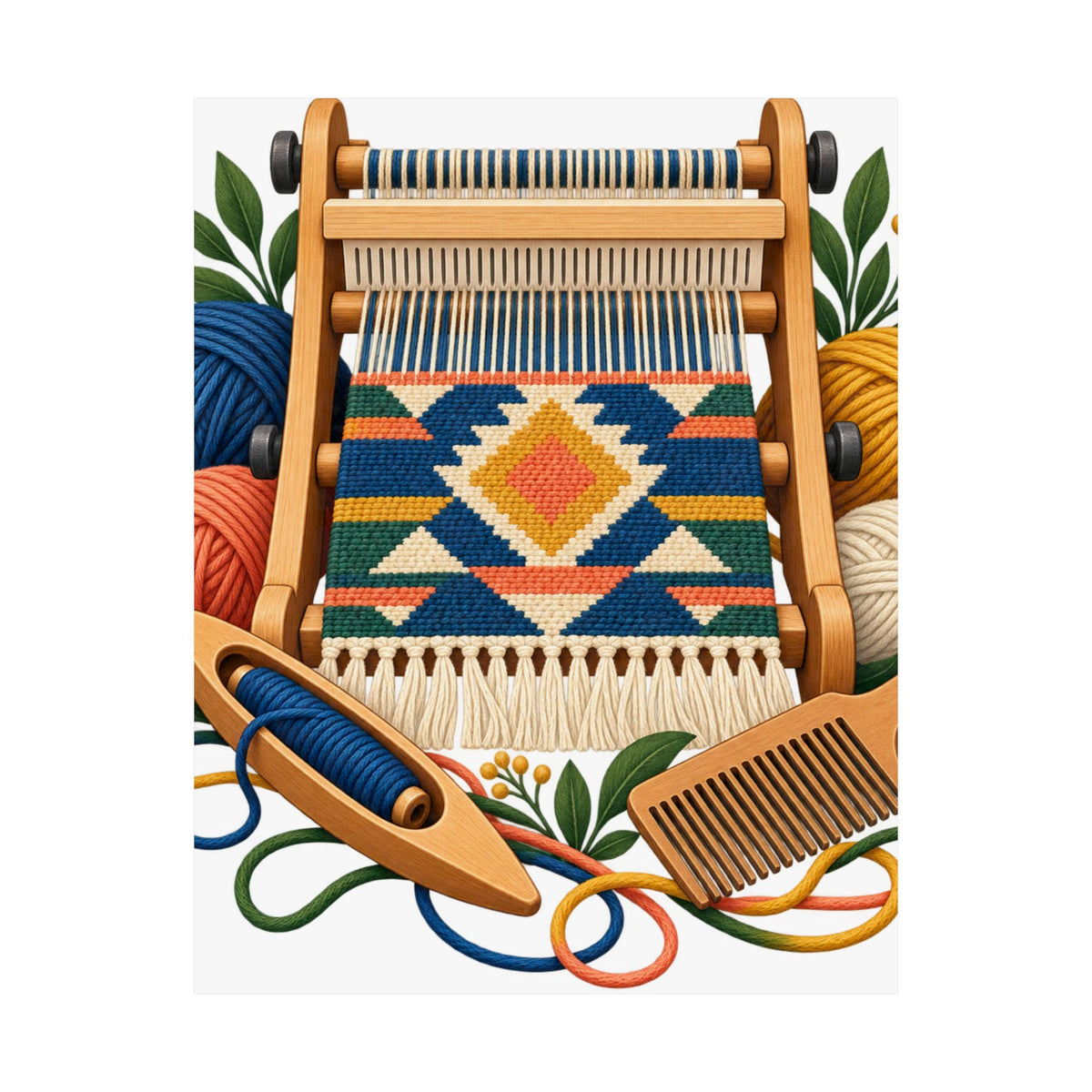 Geometric Hand Weaving Workshop Poster