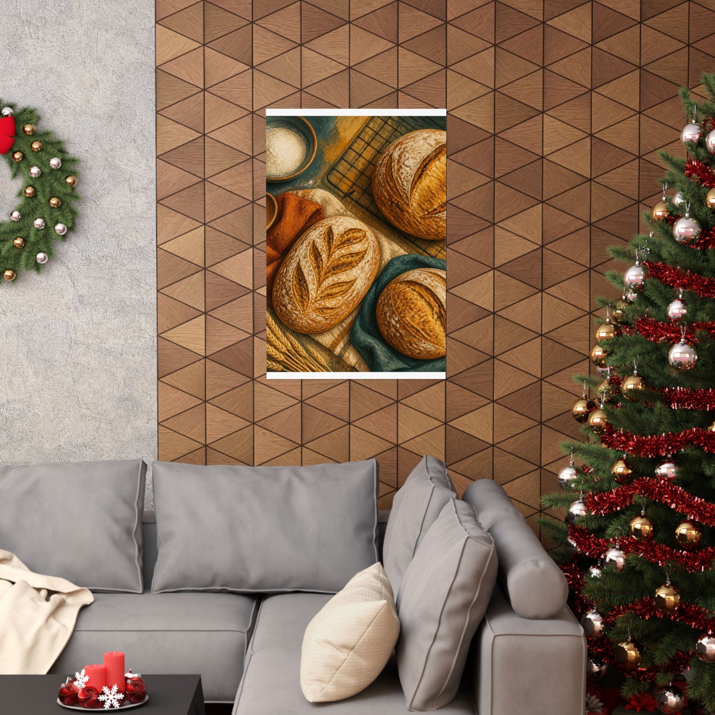 Artisan Bread Baking Still Life Poster
