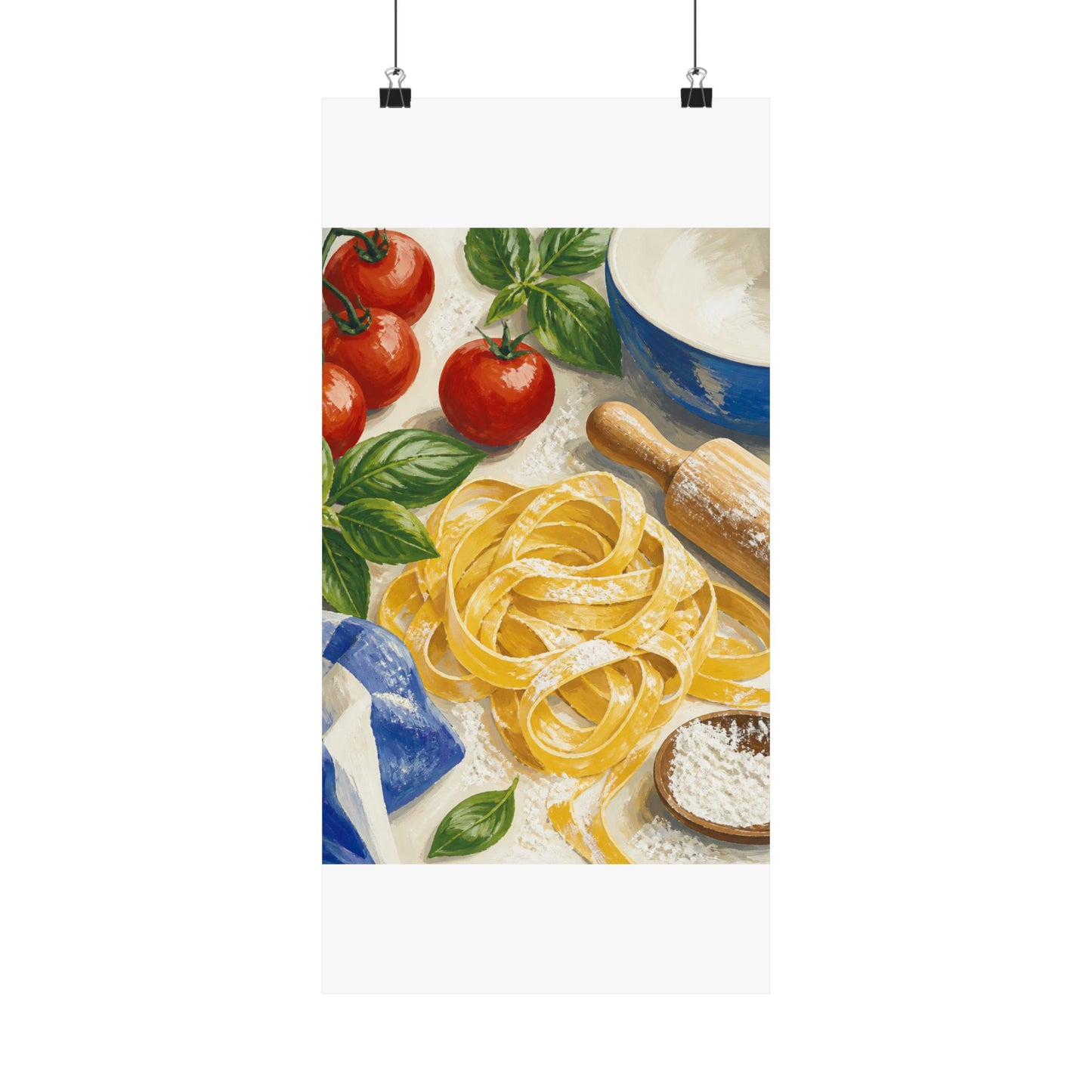 Fresh Pasta Making Kitchen Art Poster