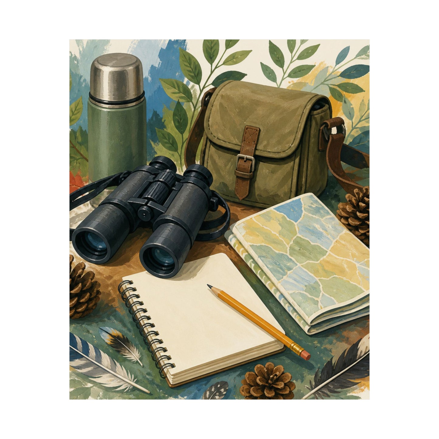 Peaceful Birdwatching Hobby Art Poster