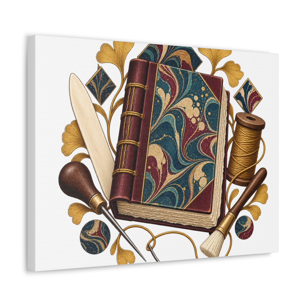Traditional Marbled Bookbinding Workshop Canvas