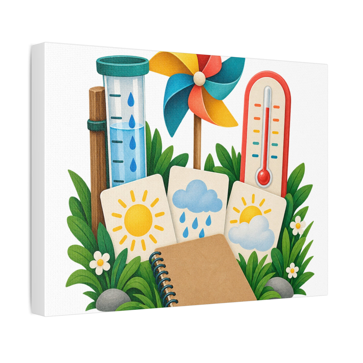 Colorful Backyard Weather Watching Kit Canvas